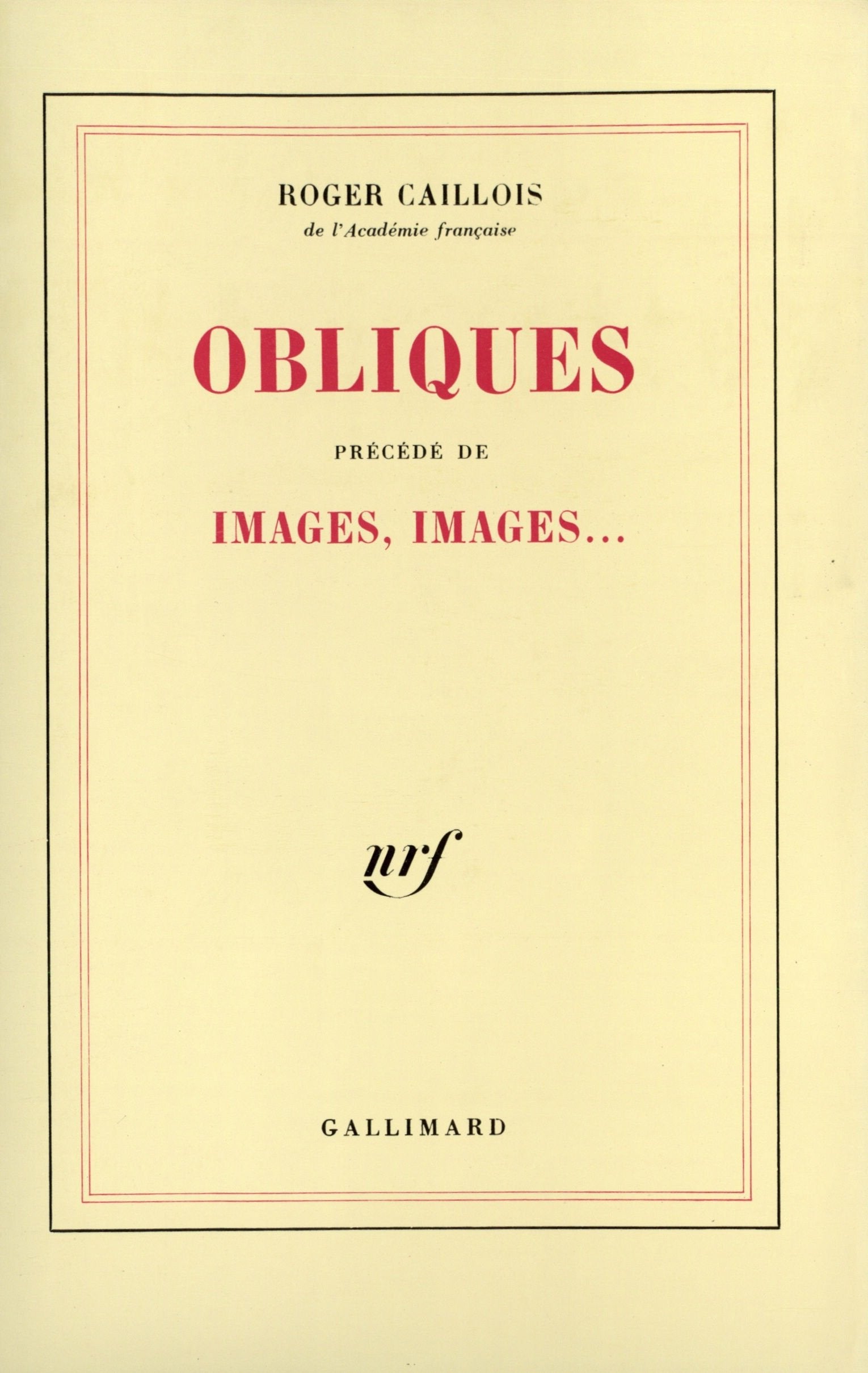 Obliques / Images, images... 9782070708321