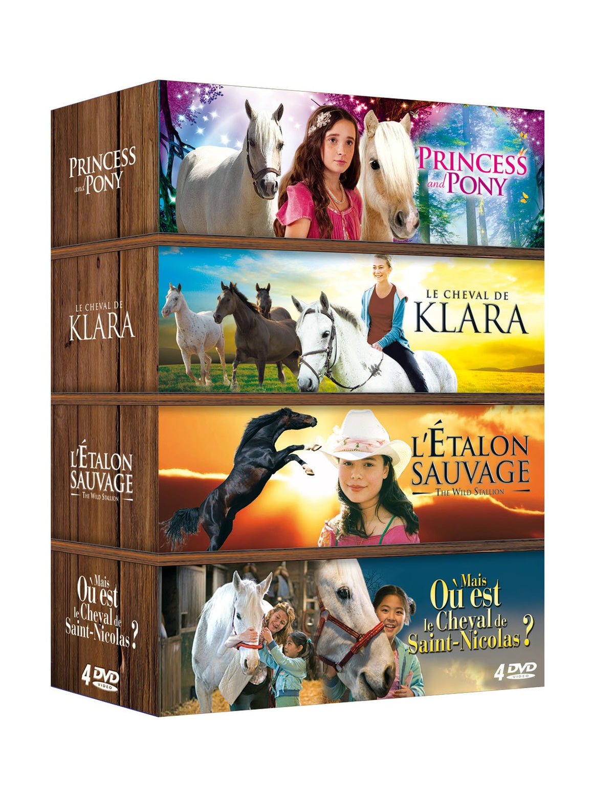 Cheval - Coffret 4 films : Princess and Pony + Le cheval de Klara + L'étalon sauvage + Mais où est le cheval de Saint-Nicolas ? [Pack] 3760121801067