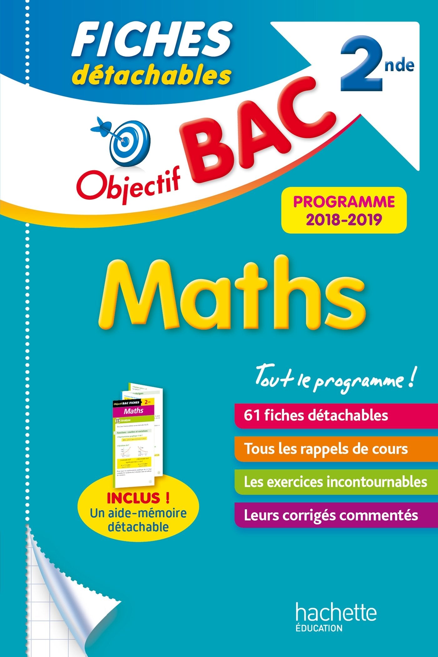 Objectif BAC Fiches détachables Maths 2nde 9782017013754