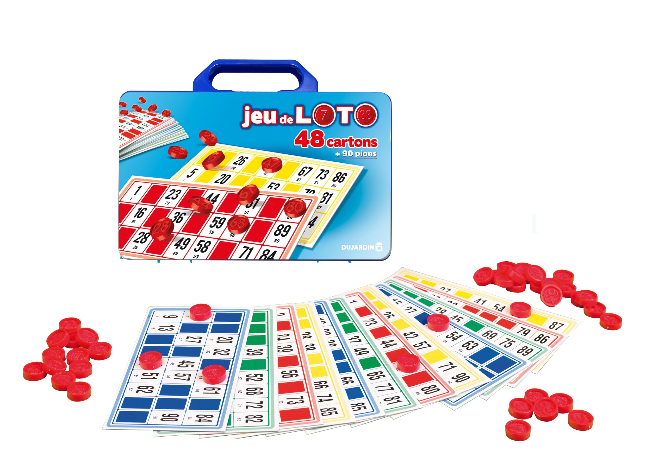 Dujardin - Jeu de Loto - 48 cartons - Jeu de société classqiue - A Jouer en Famille et Entre Amis - A partir de 6 Ans 3262190001480