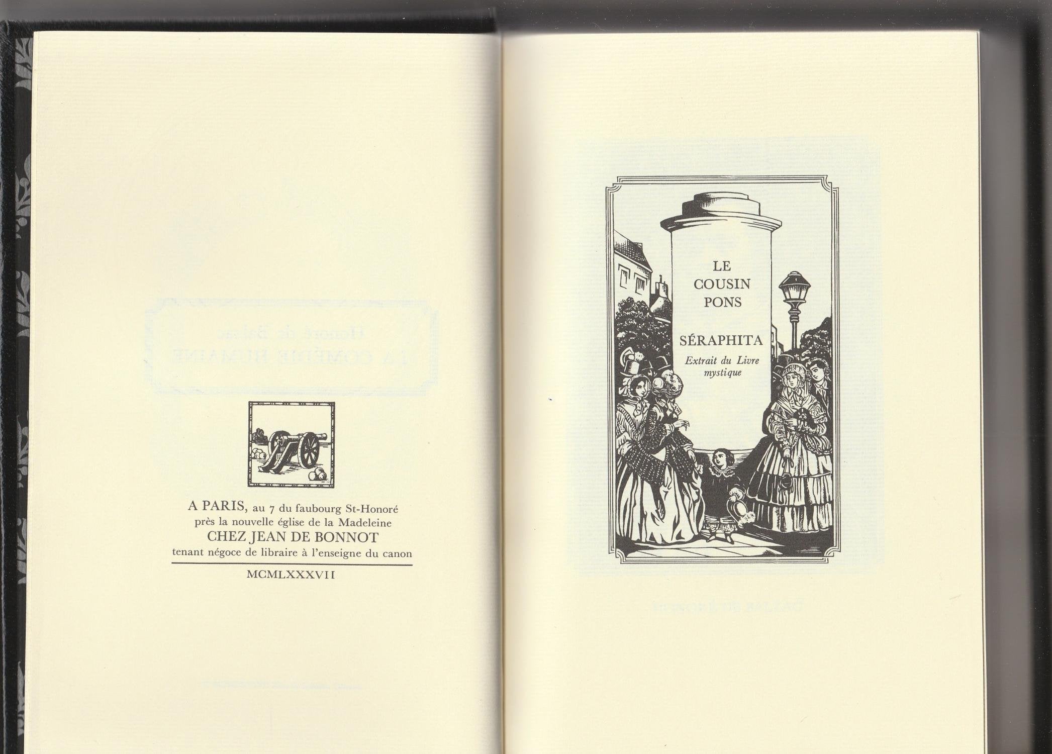 La Comédie Humaine par Honoré de BALZAC Tome 27 (Le Cousin Pons, Séraphita) chez Jean de Bonnot 