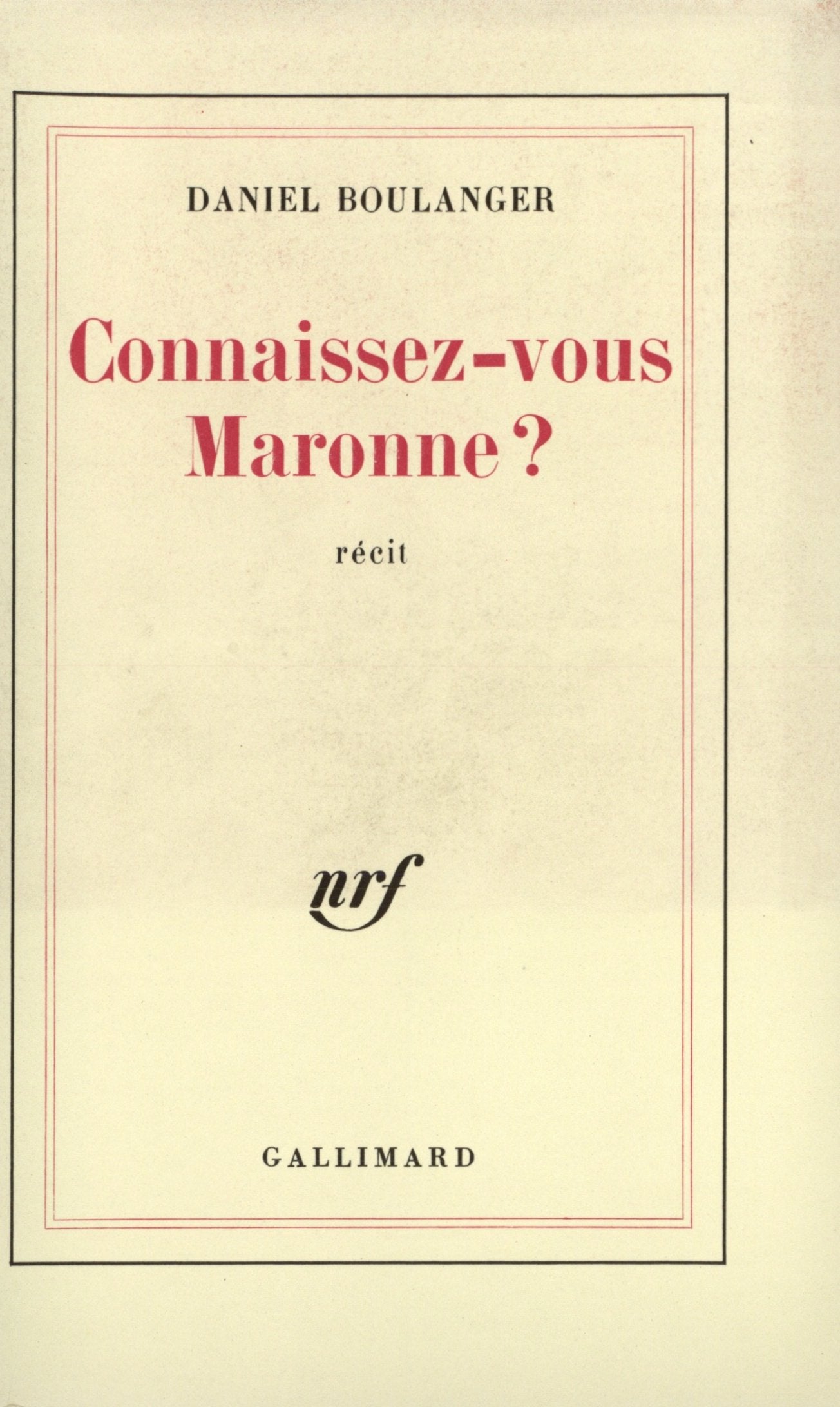 Connaissez-vous Maronne ? 9782070258543