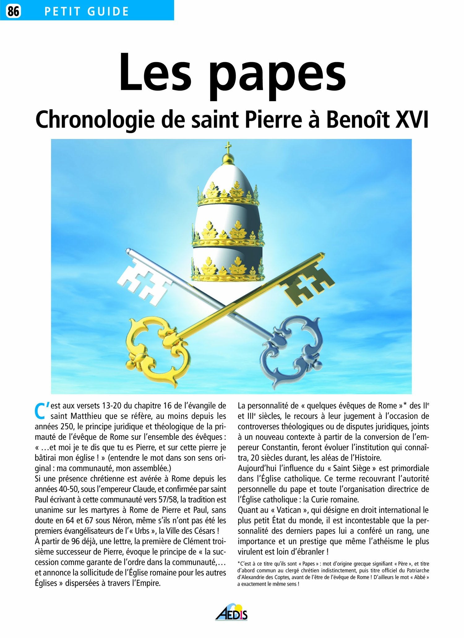 PG086 - Les papes, chronologie 9782842591199