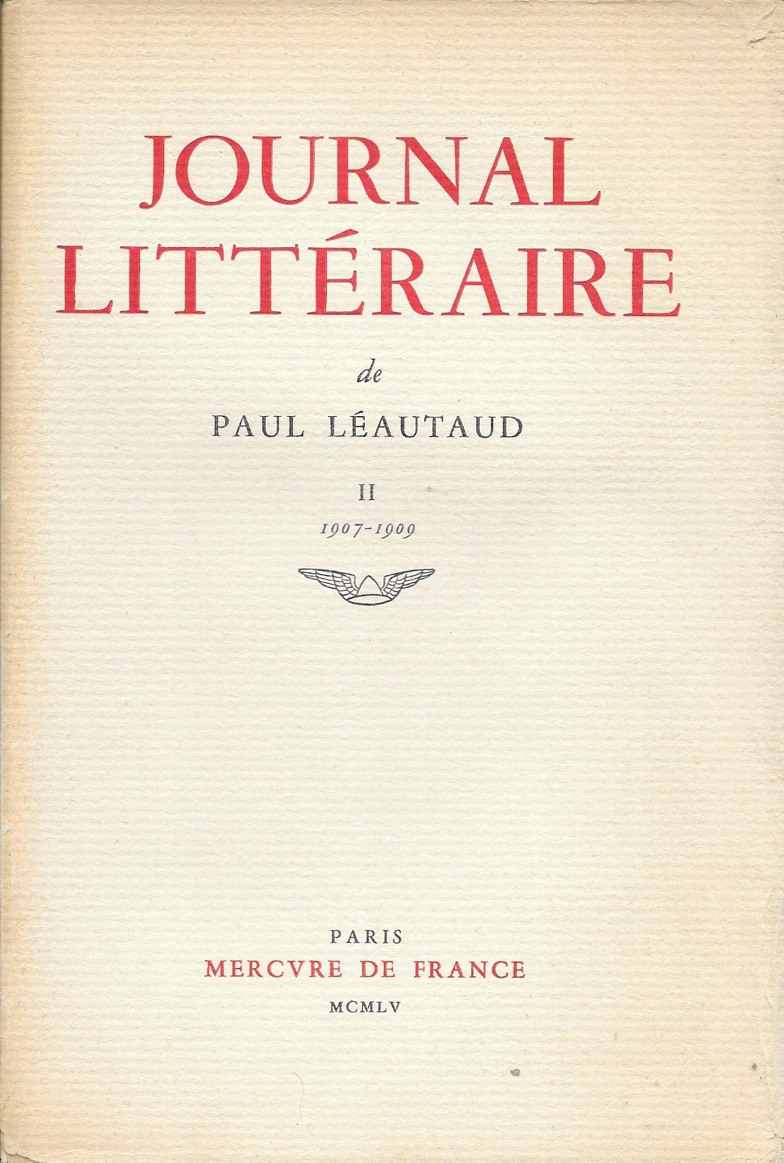 Journal littéraire (Tome 2-1907-1909) 9782715204997