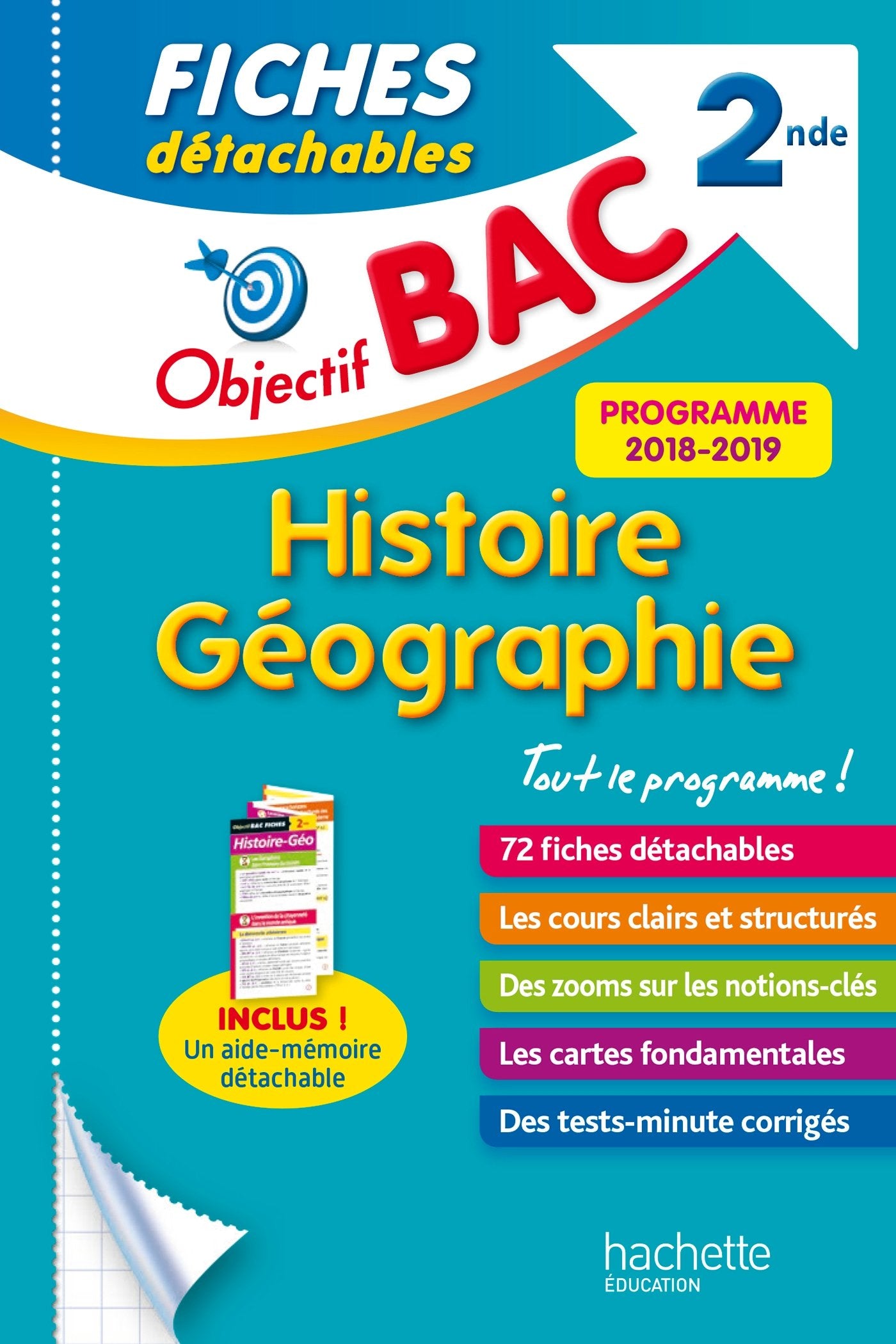 Objectif BAC Fiches détachables Histoire-Géographie 2nde 9782017015048