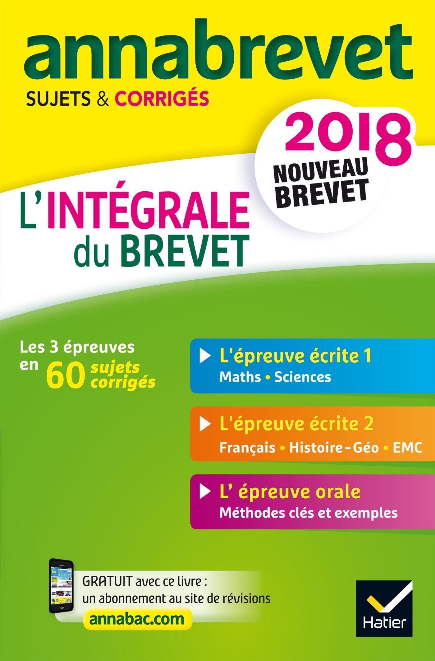 L'intégrale 3e: Sujets et corrigés 9782401031753