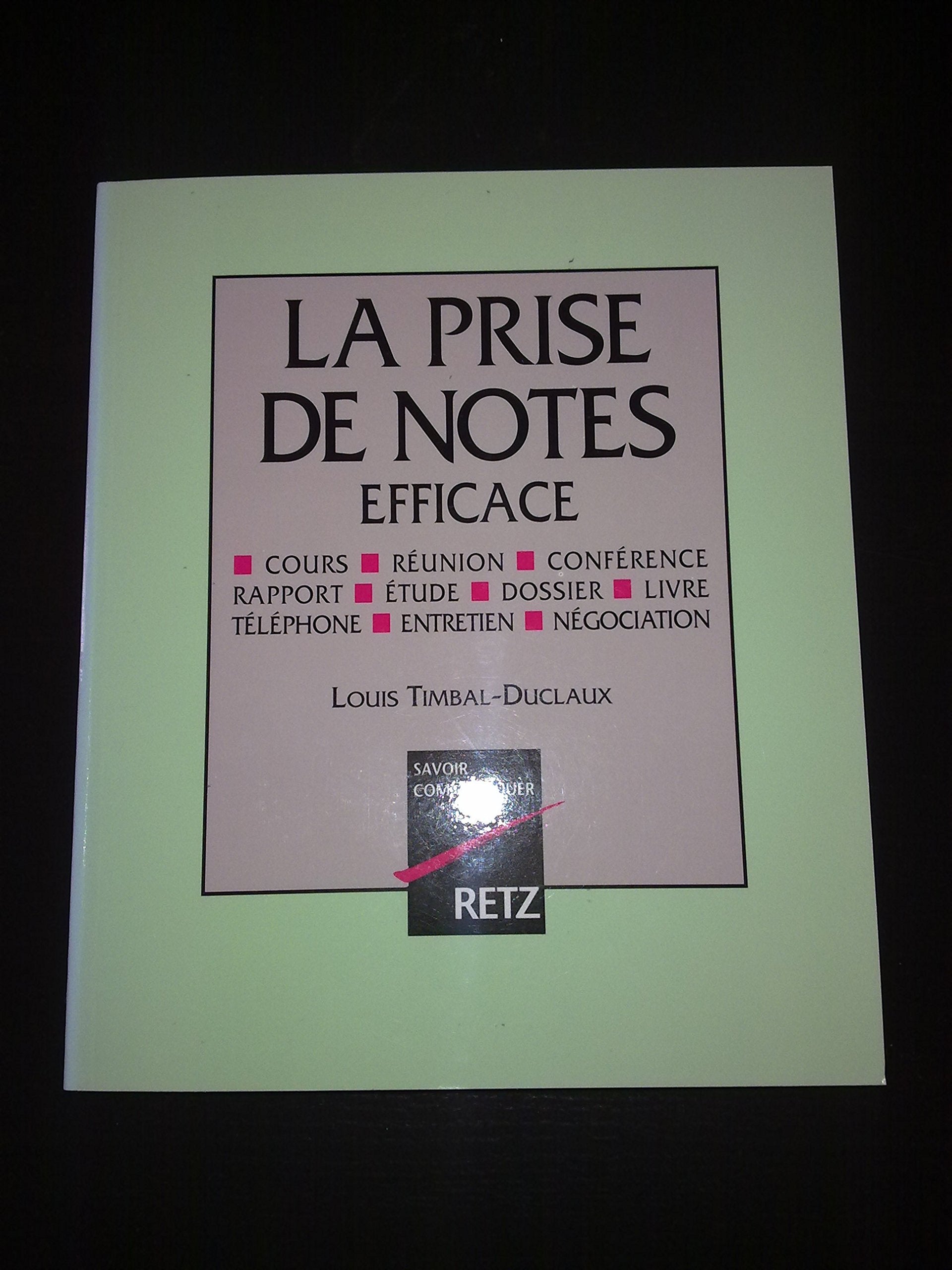 La Prise de notes efficace 9782725612294