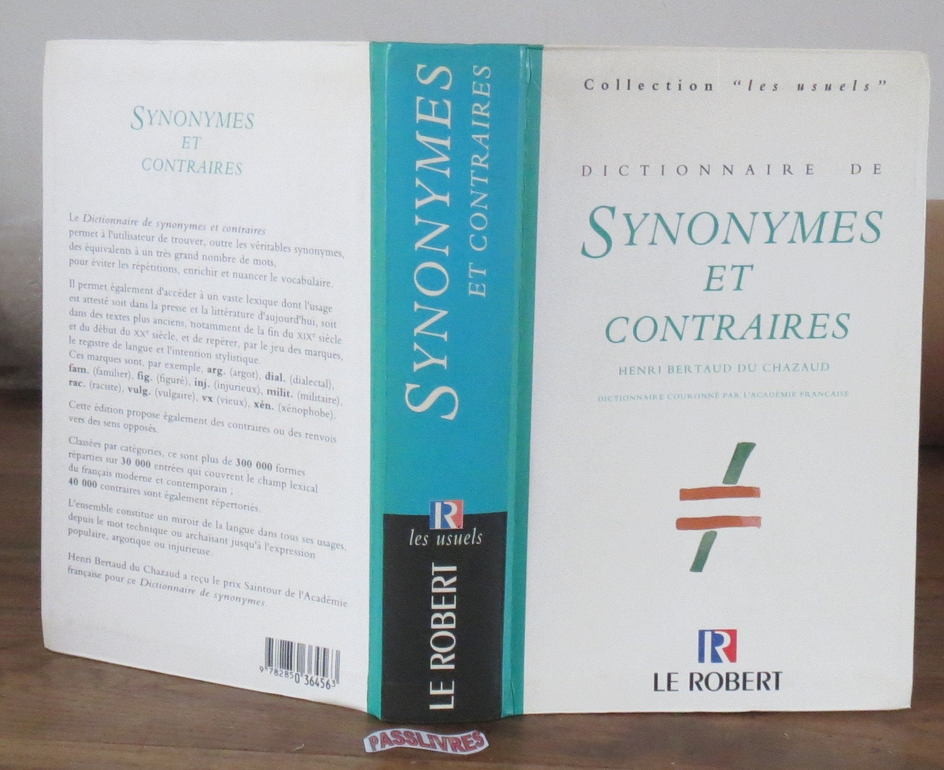 Dictionnaire des synonymes et des contraires, édition 98 9782850364563