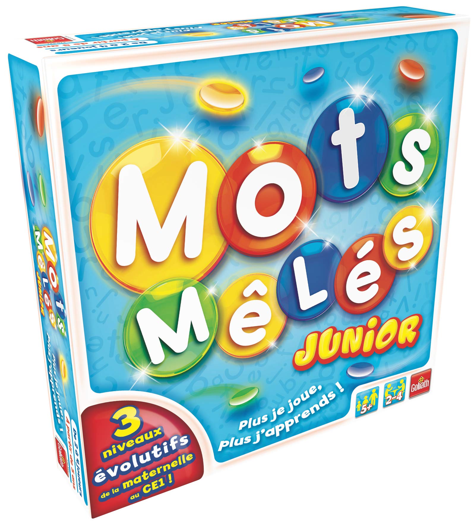 Mots Mêlés - Edition Junior - Jeu de Société d'Observation pour Enfants dès 5 Ans - Jeu de Rapidité - 3 Niveaux de Difficulté - Apprendre à Lire en Tout en S'amusant 8711808705418