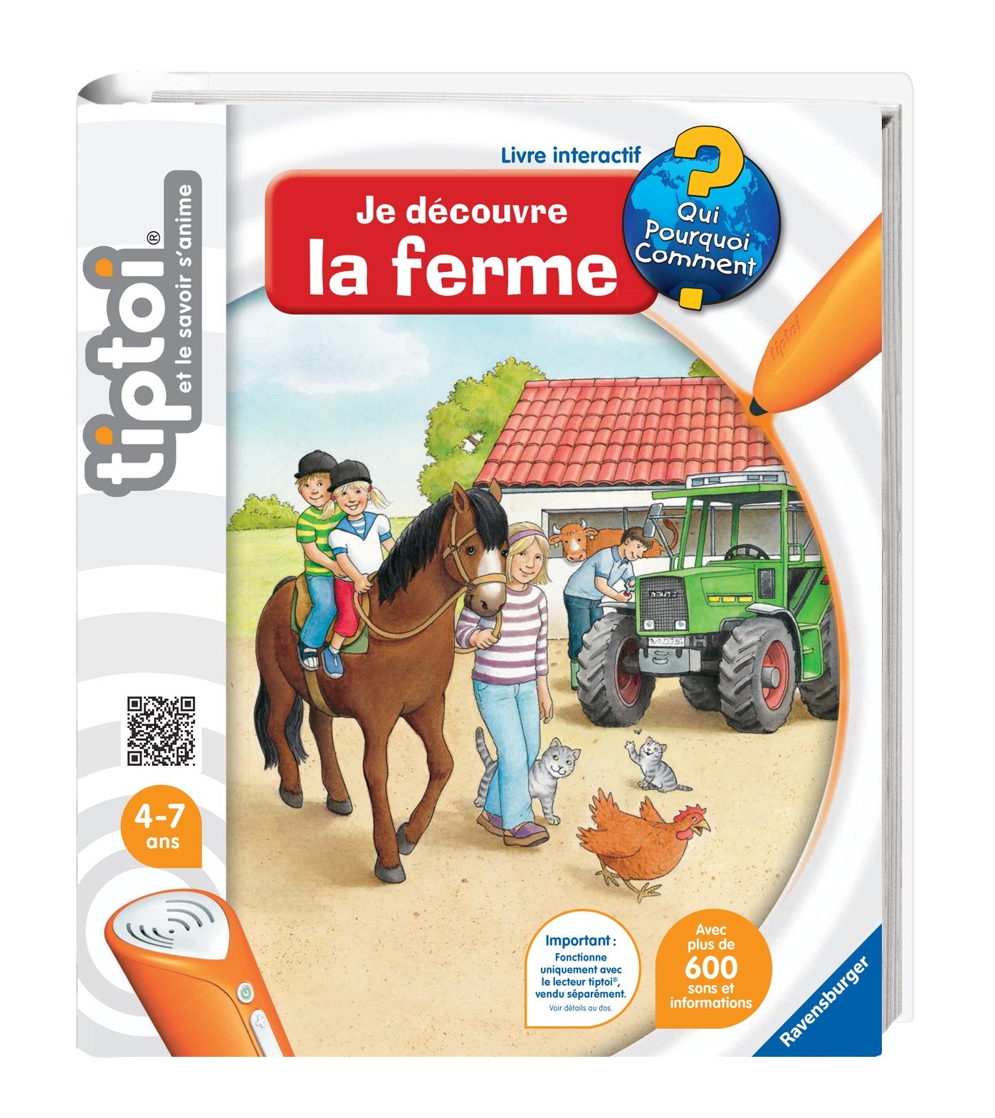 Ravensburger - 00604 - Jeu Éducatif Électronique - Tiptoi - Livre - Je Découvre la Ferme 4005556006045