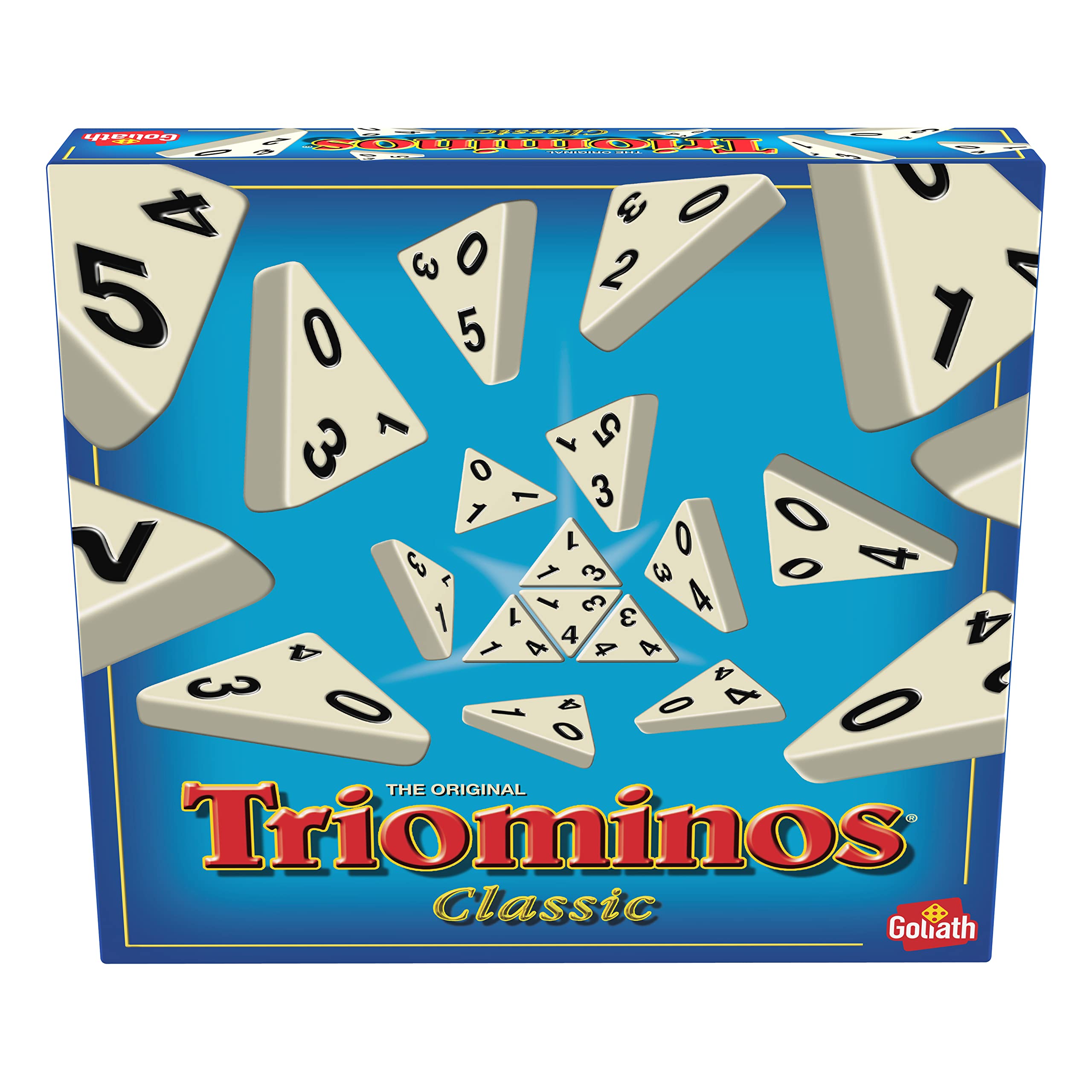 Triominos Classic - Jeu Stratégie et de Réflexion de Société Famille et Enfants dès 6 Ans - Jeu de Dominos Triangulaires à 3 Côtés - Un Classique depuis 50 ans - 2 à 4 joueurs - 30 min 8711808006300