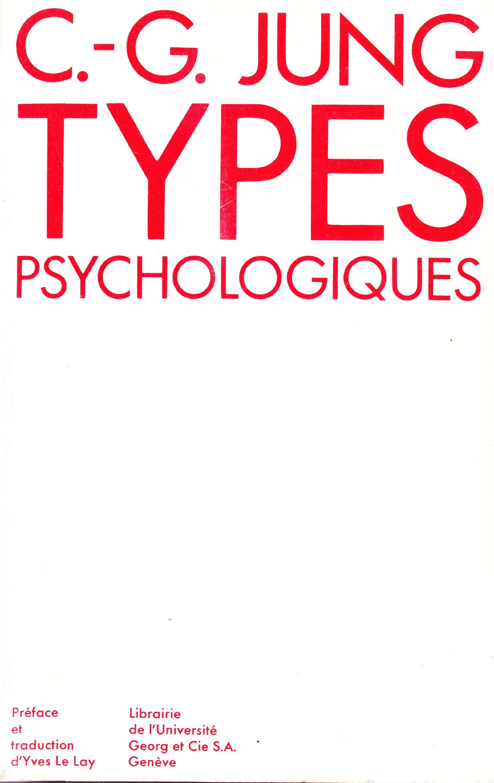 Types Psychologiques 9782825701010