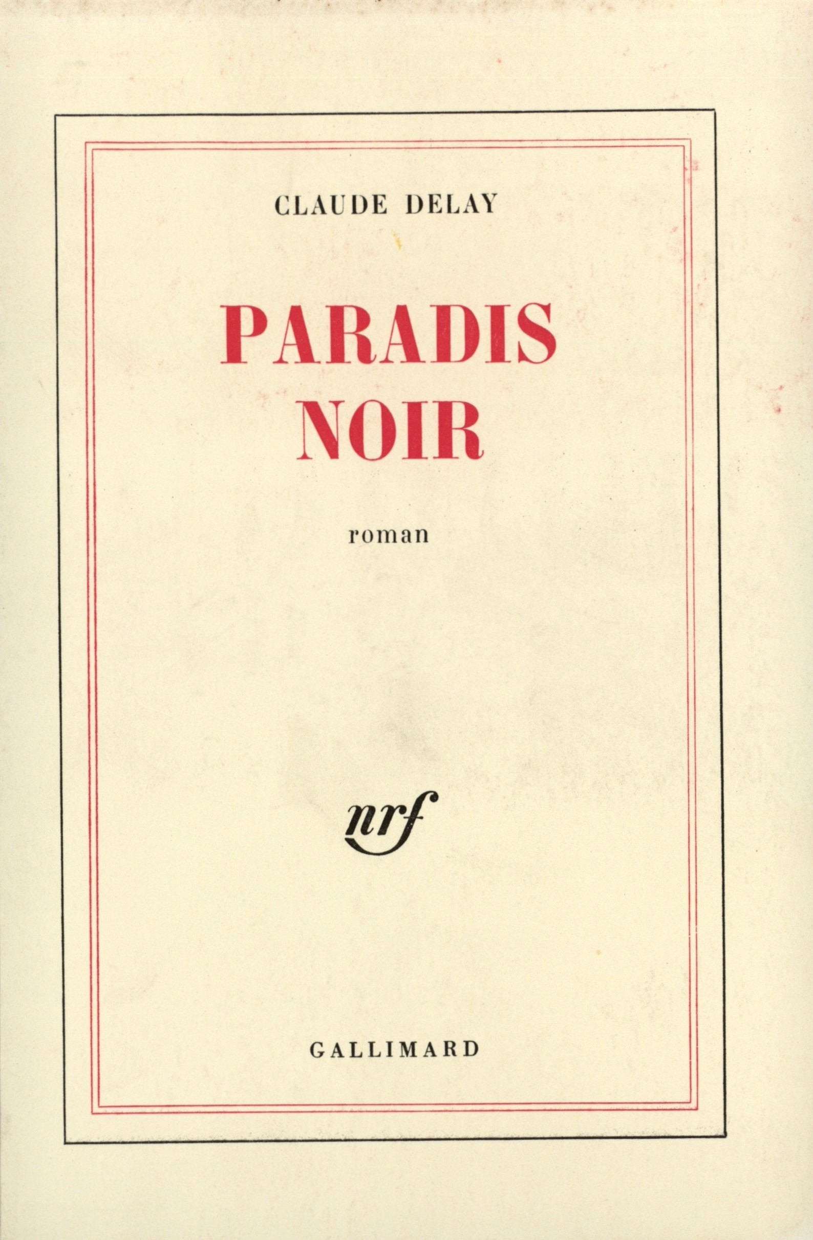 Paradis noir 9782070293933
