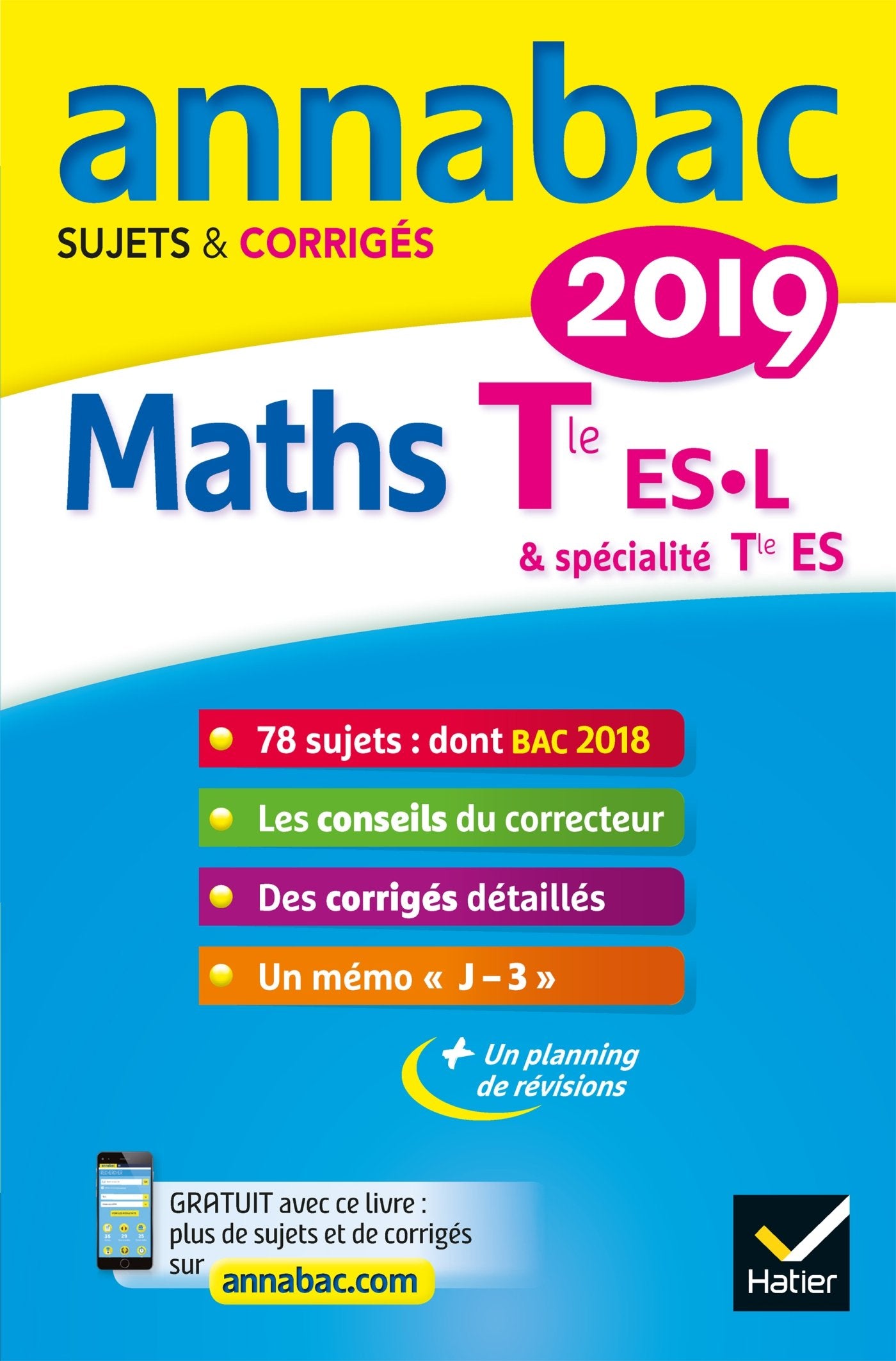 Annabac Maths Tle ES, L: Sujets et corrigés 9782401045552