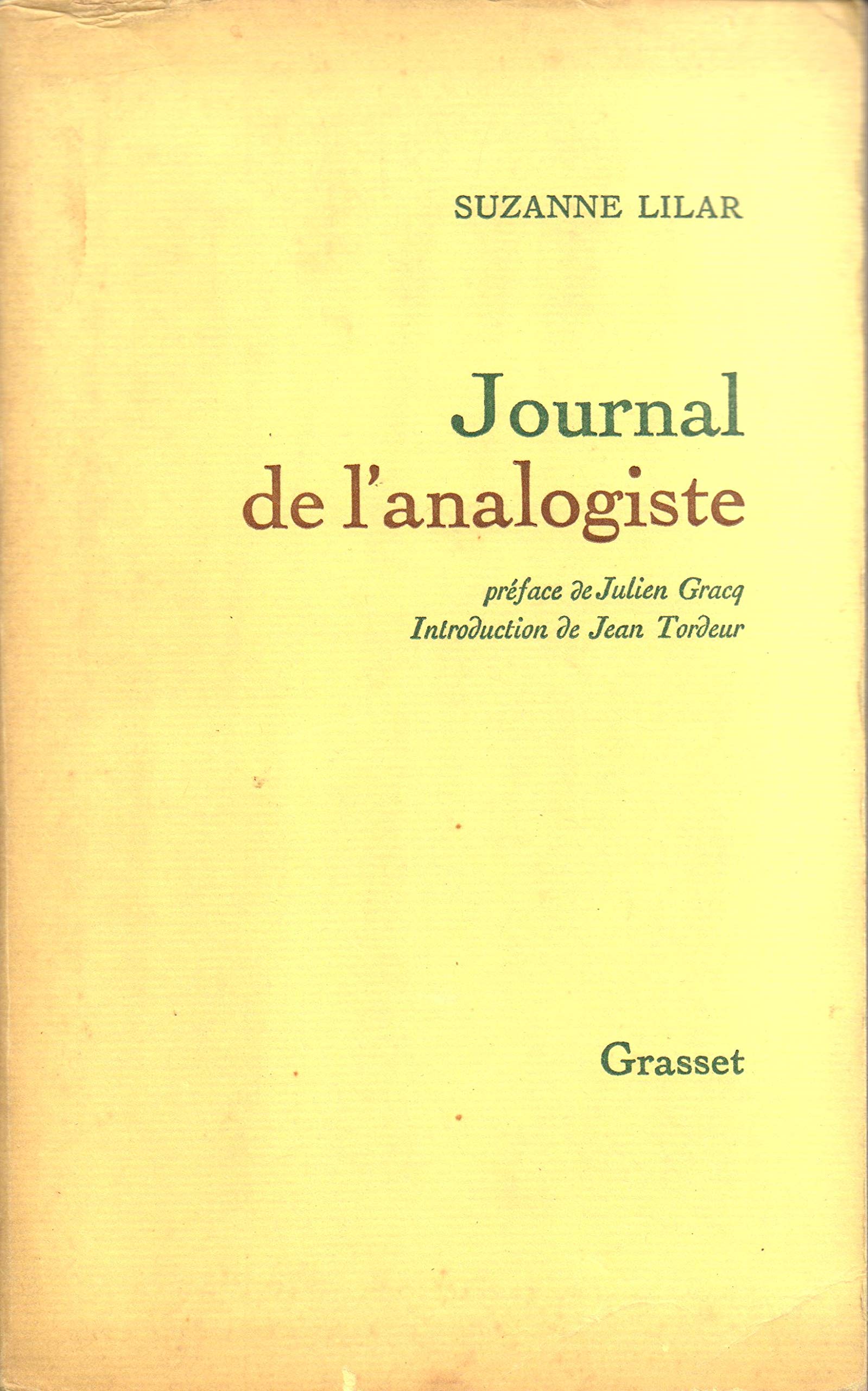 Journal de l'analogiste 9782246007319