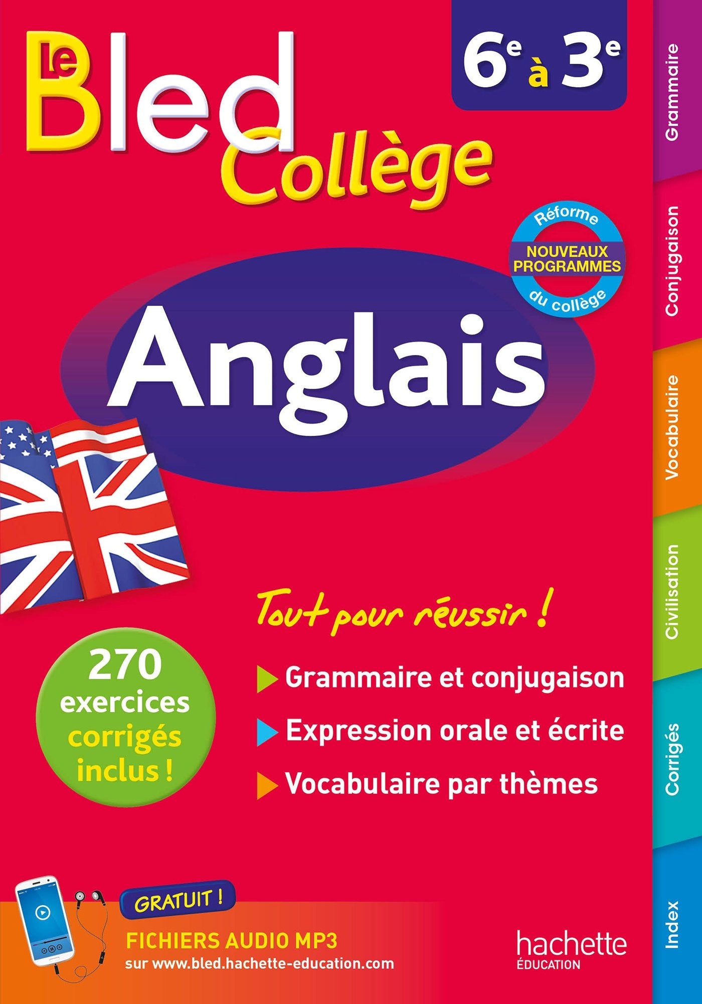 Bled Anglais Collège - Nouveau programme 2016 9782012707320