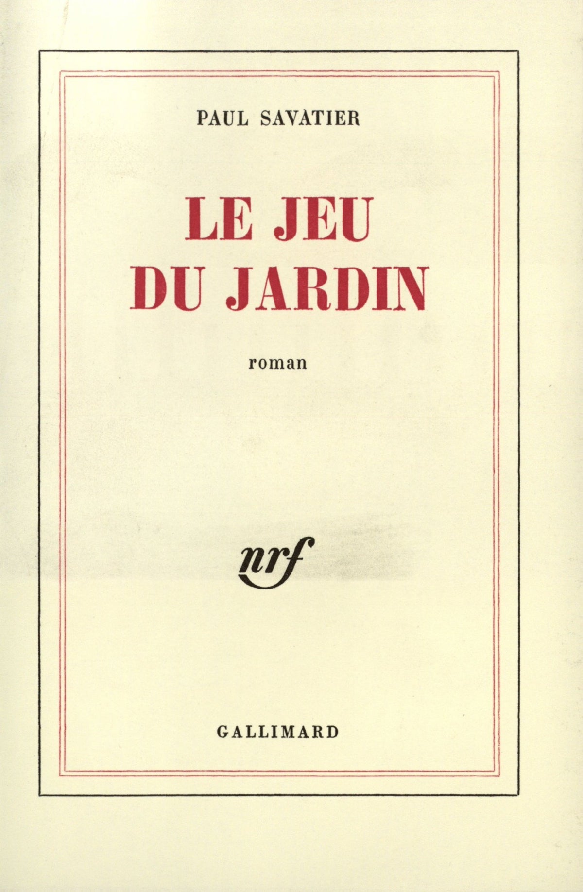 Le Jeu du jardin 9782070290581