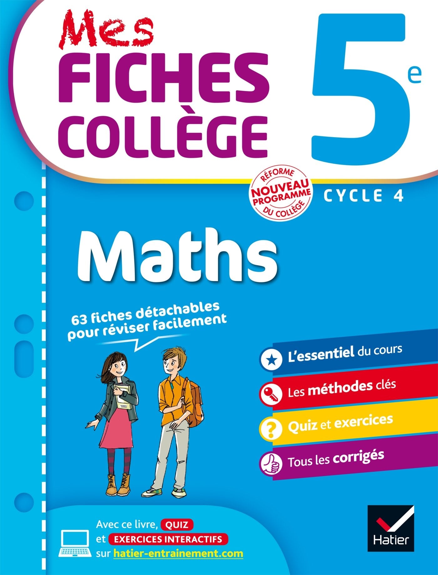 Mes fiches collège Maths 5e: 63 fiches de révisions 9782218997884