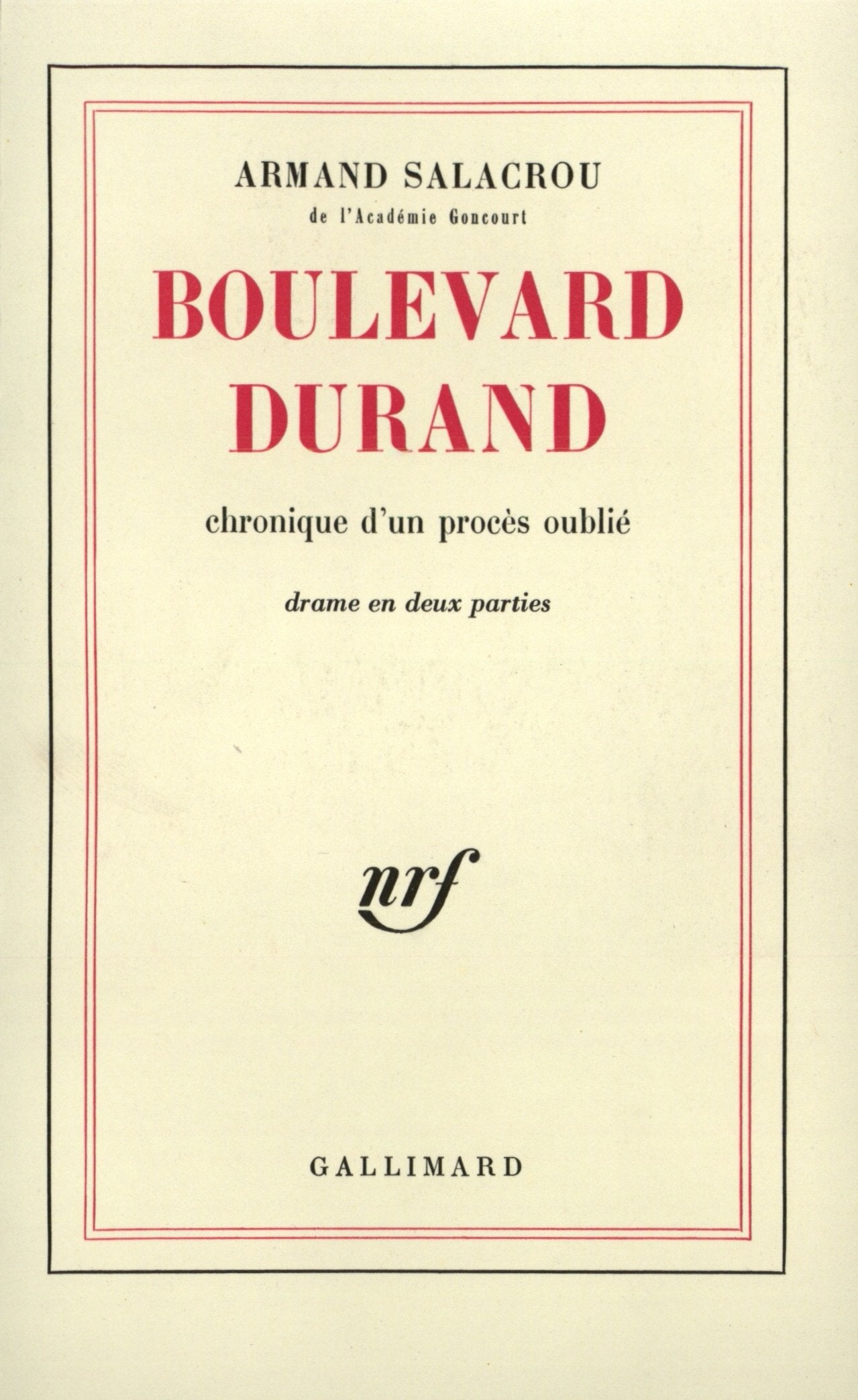 Boulevard Durand 9782070257096