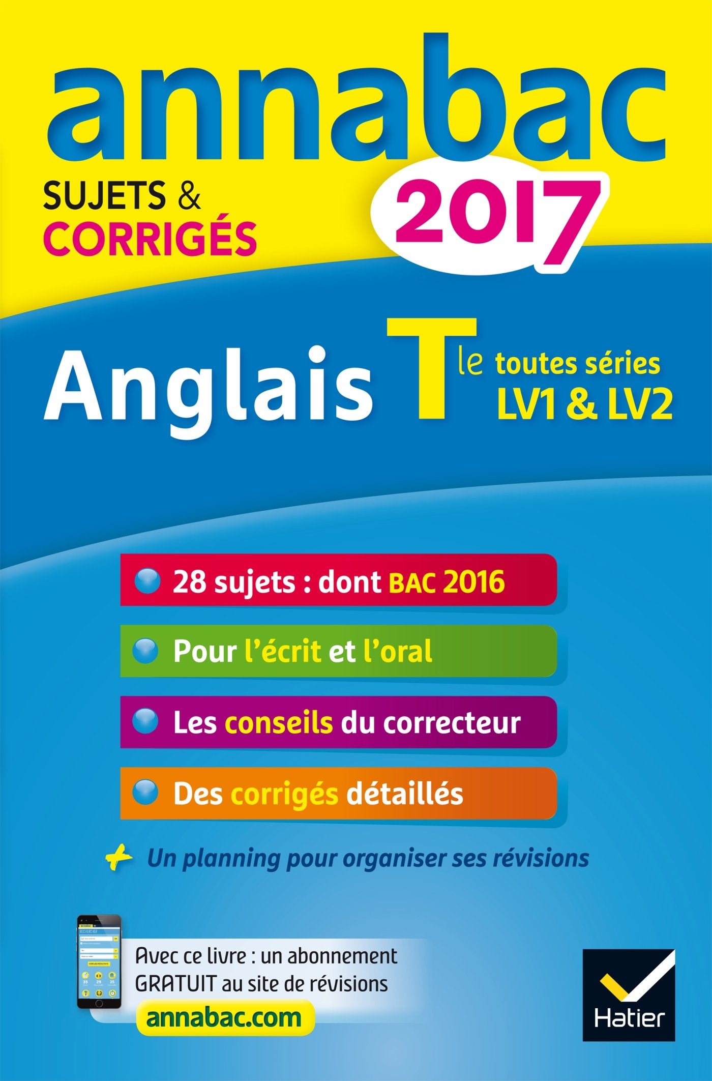 Anglais Tle toutes séries LV1 et LV2: Sujets et corrigés 9782218998355