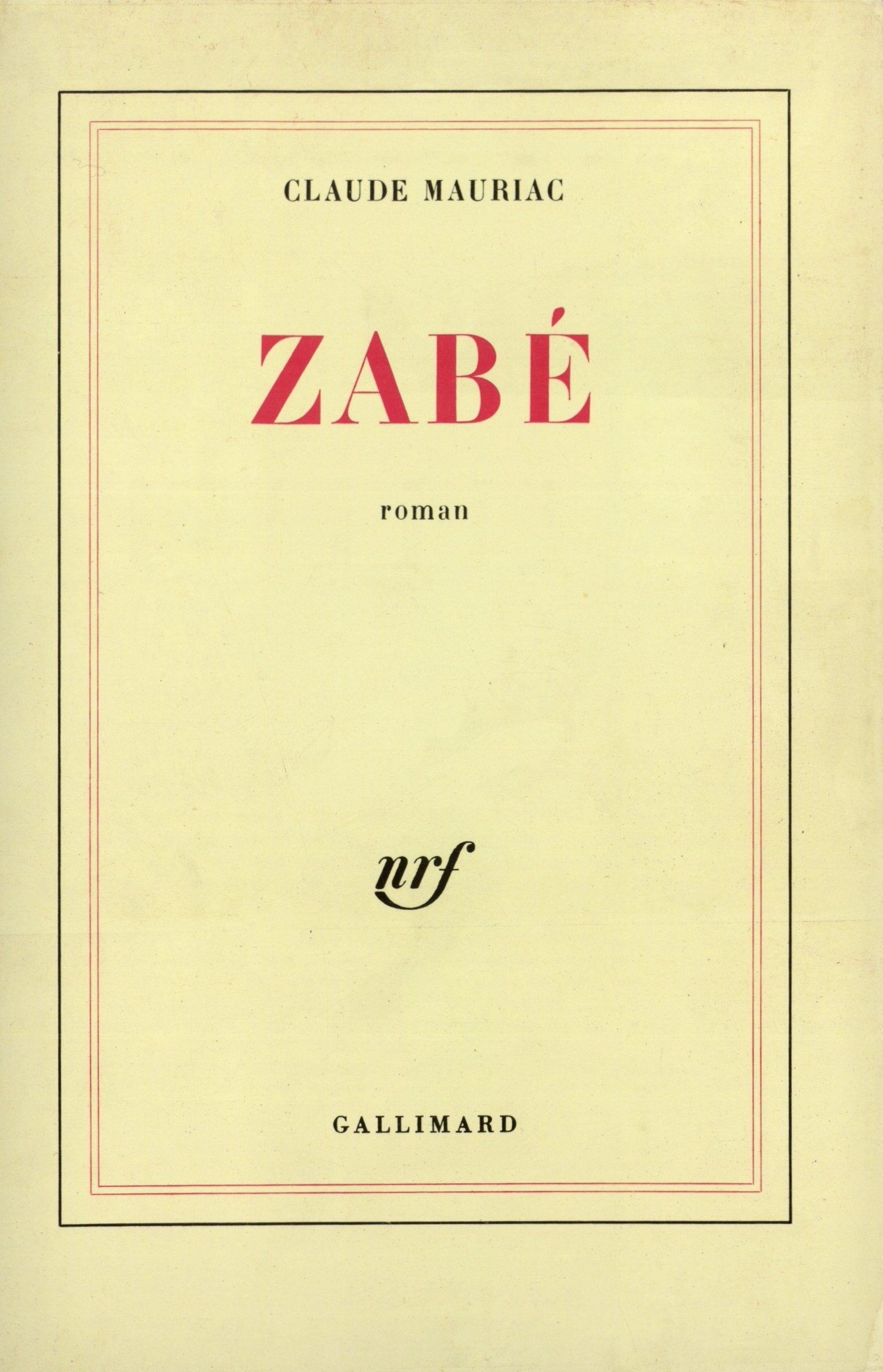 Zabé 9782070700899