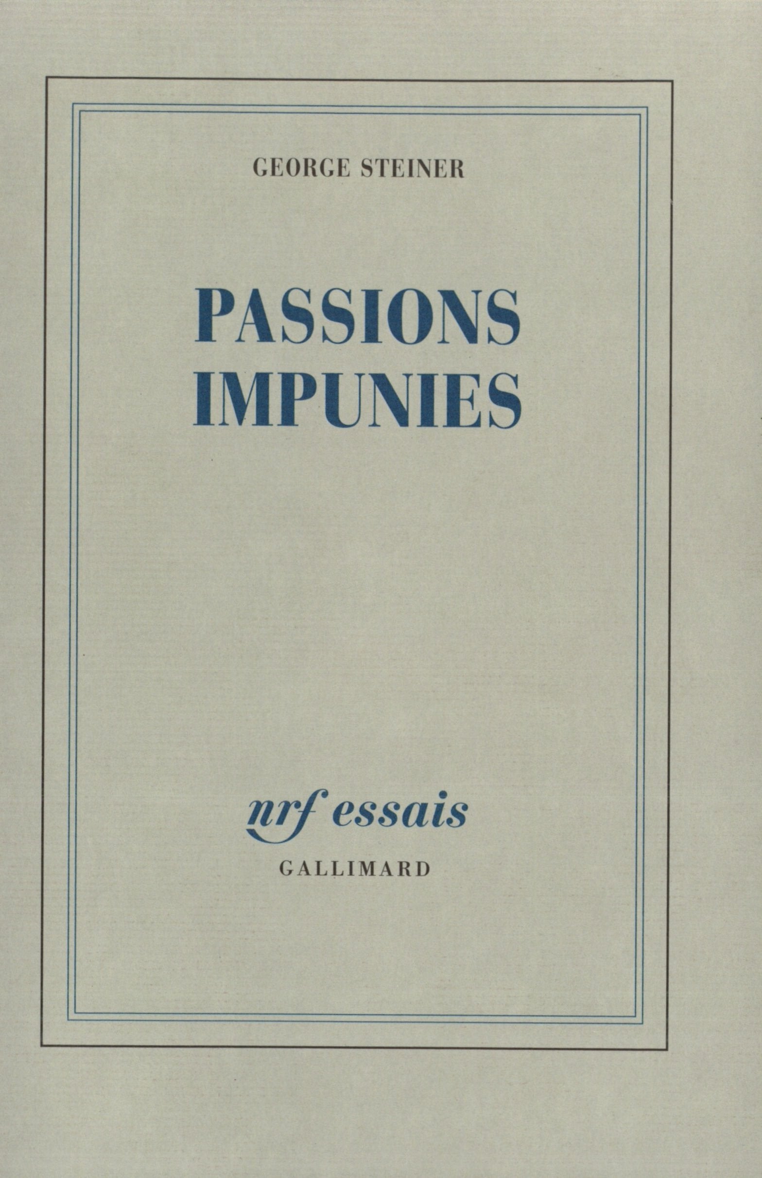 Passions impunies 9782070744855