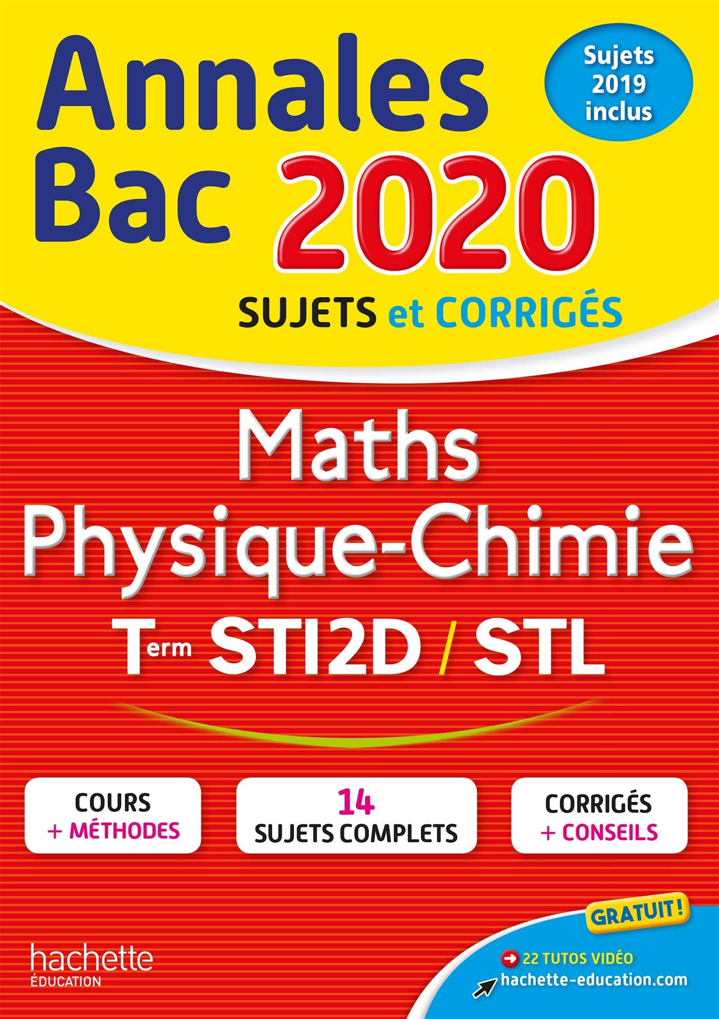 Annales Bac 2020 Maths Physique-Chimie Tles STI2D-STL 9782017082576