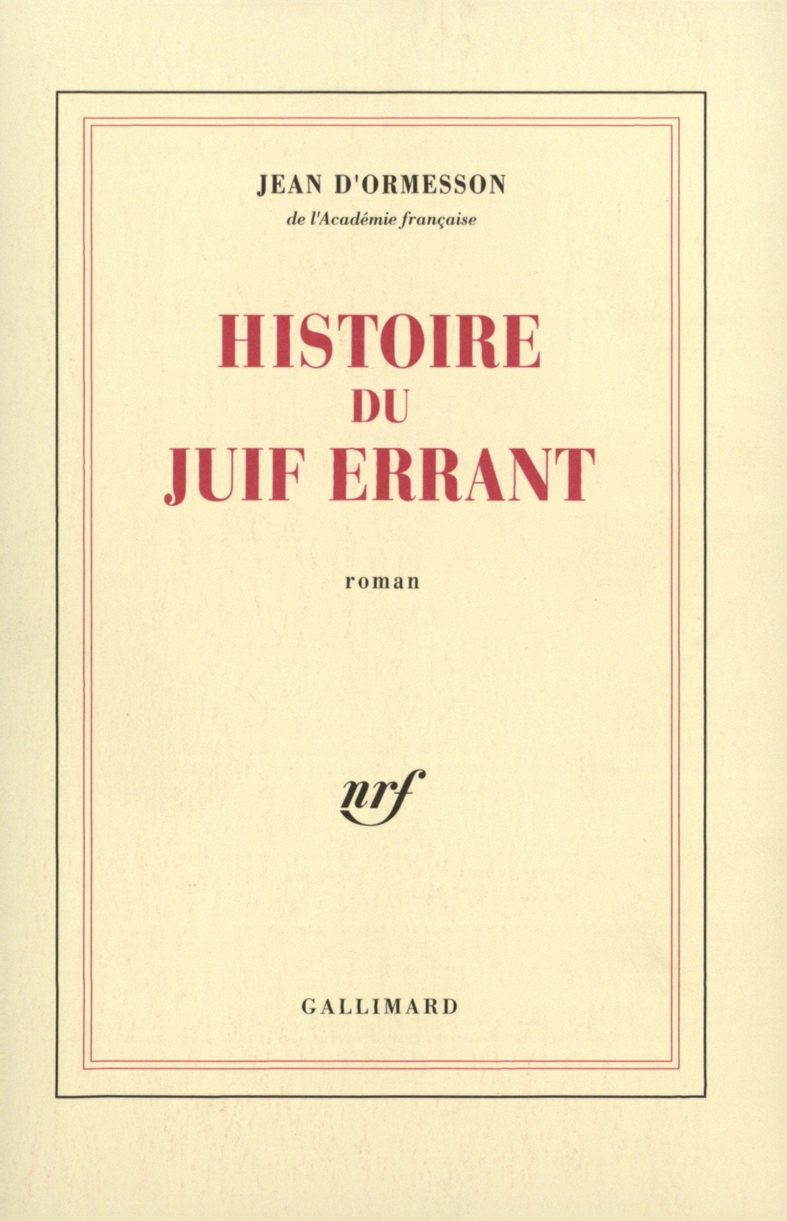 Histoire du Juif errant 9782070720910