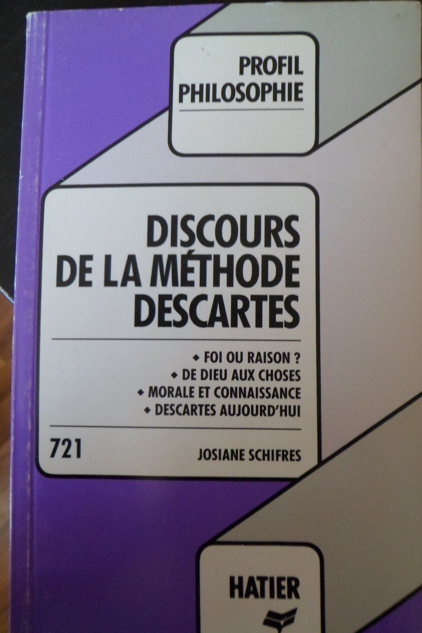 Profil d'une Oeuvre : Discours de la méthode profil n°721 9782218045370