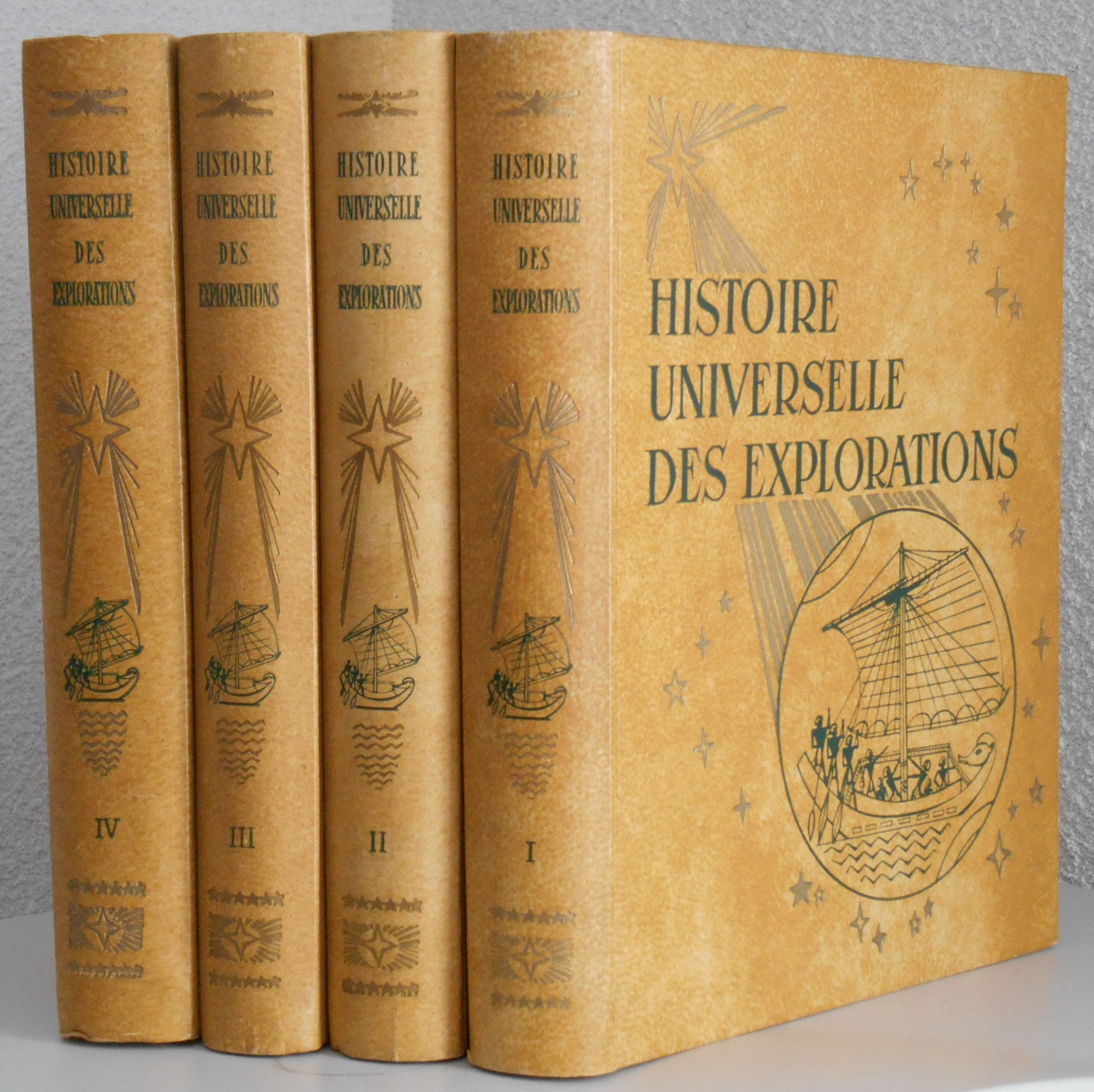 Histoire universelle des explorations Complète en 4 tomes / 1955-1956 / Réf4451 