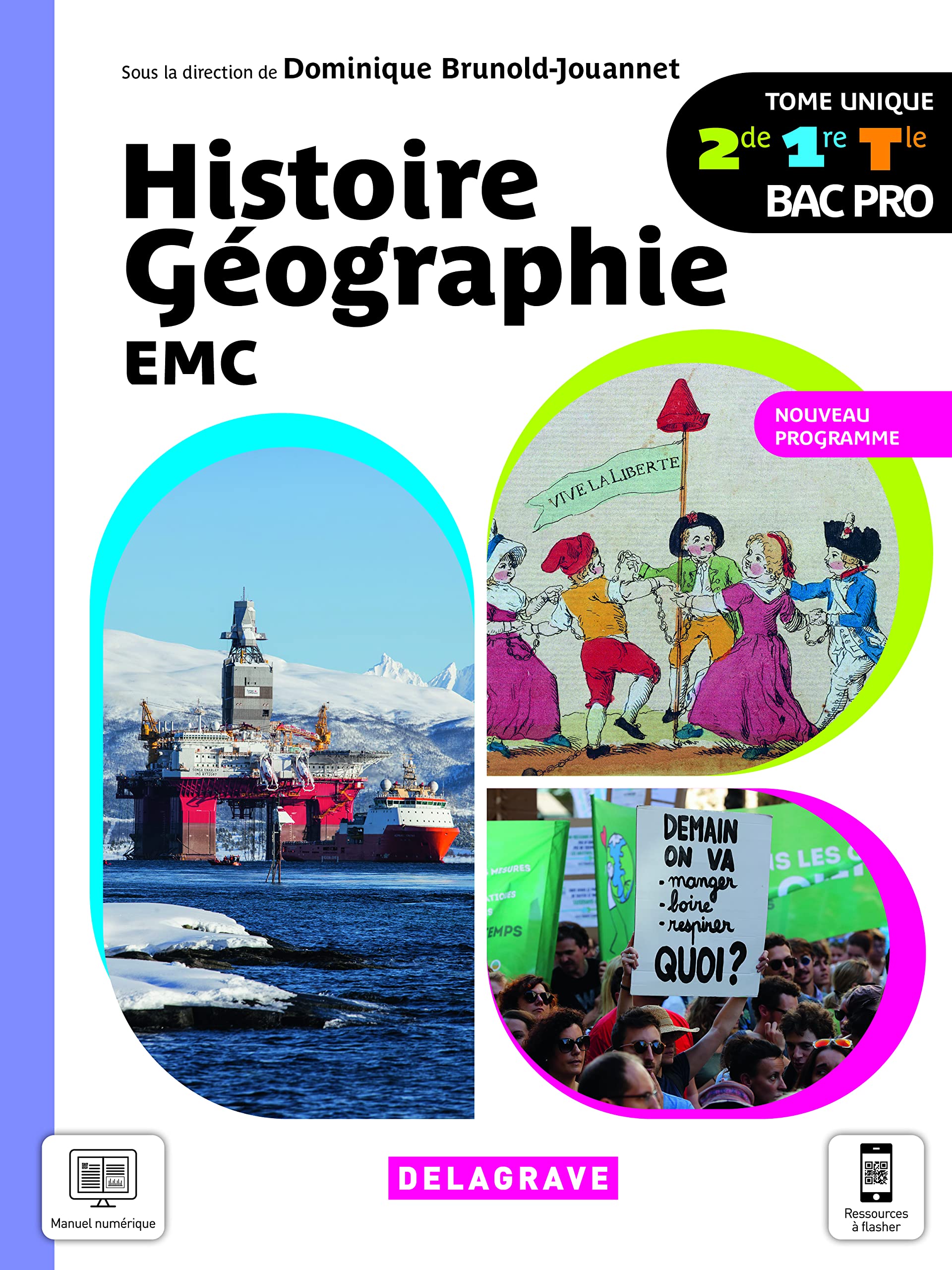 Histoire Géographie EMC 2de, 1re, Tle Bac Pro (2021) - Manuel élève 9782206402123