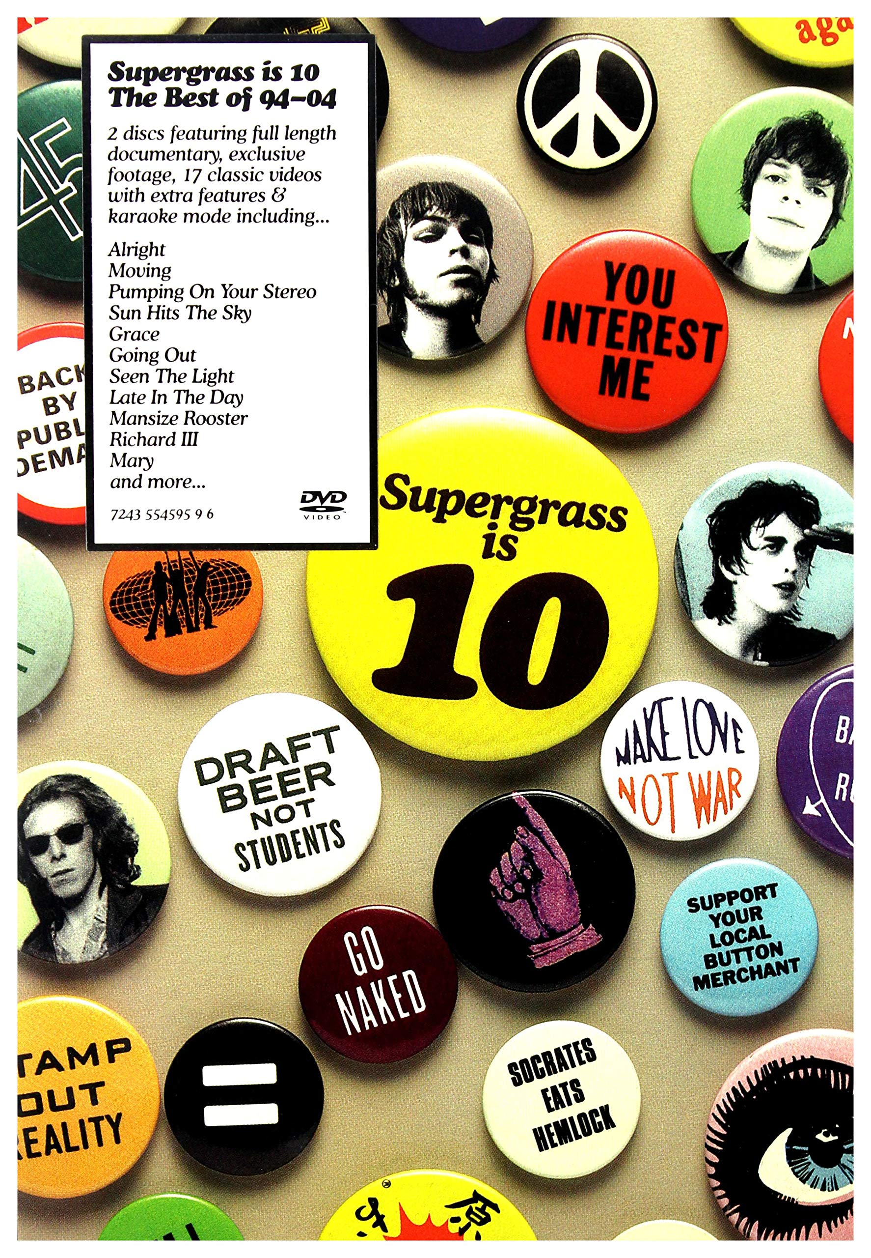 Supergrass is 10 : Best of 1994 / 2004 (inclus 2 DVD) 0724355459596
