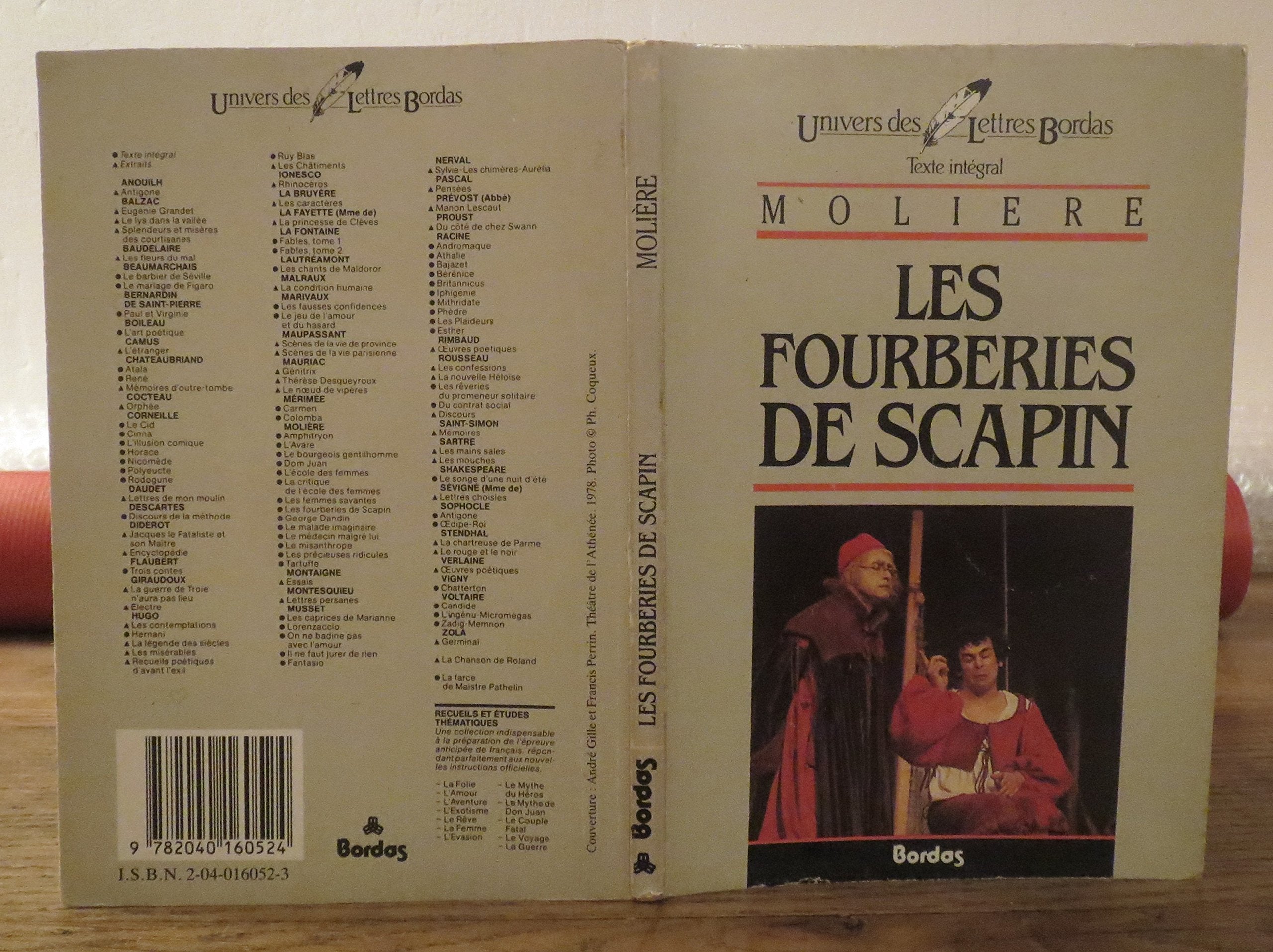 Les fourberies de scapin, comedie, suivi de: le sicilien ou l'amour peintre, comedie-ballet 9782040114749