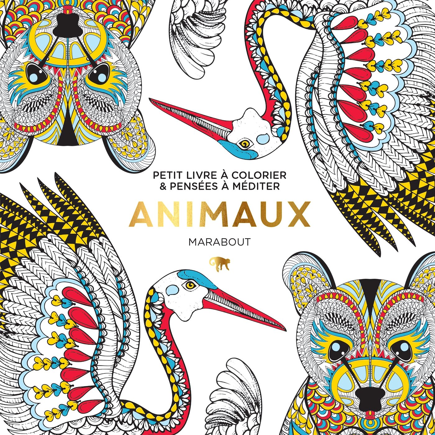 Animaux: Petit livre à colorier & pensées à méditer 9782501112963