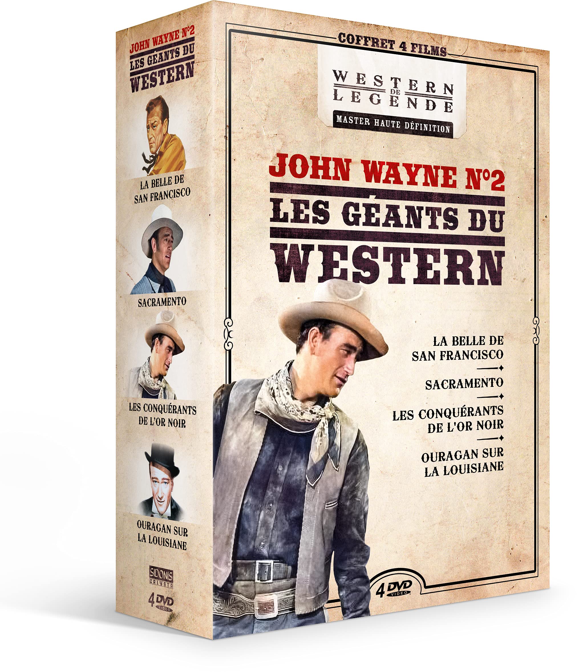 John Wayne n°2-Les Géants du Western : Ouragan sur la Louisiane + Sacramento + Les Conquérants de l'or Noir + La Belle de San Francisco 3512392729225