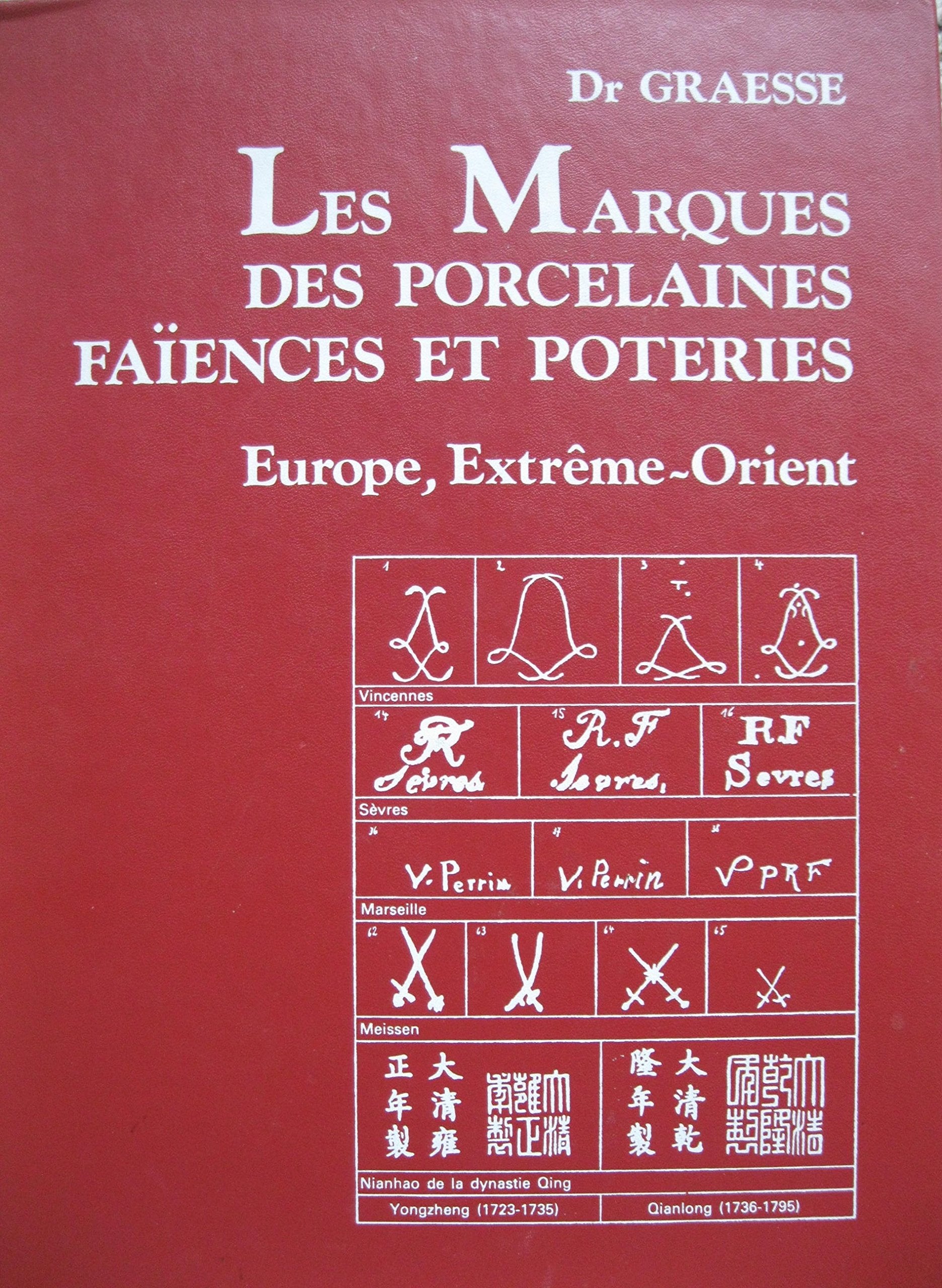 Les marques des porcelaines, faiences et poteries : europe, extrême-orient 9782859170653