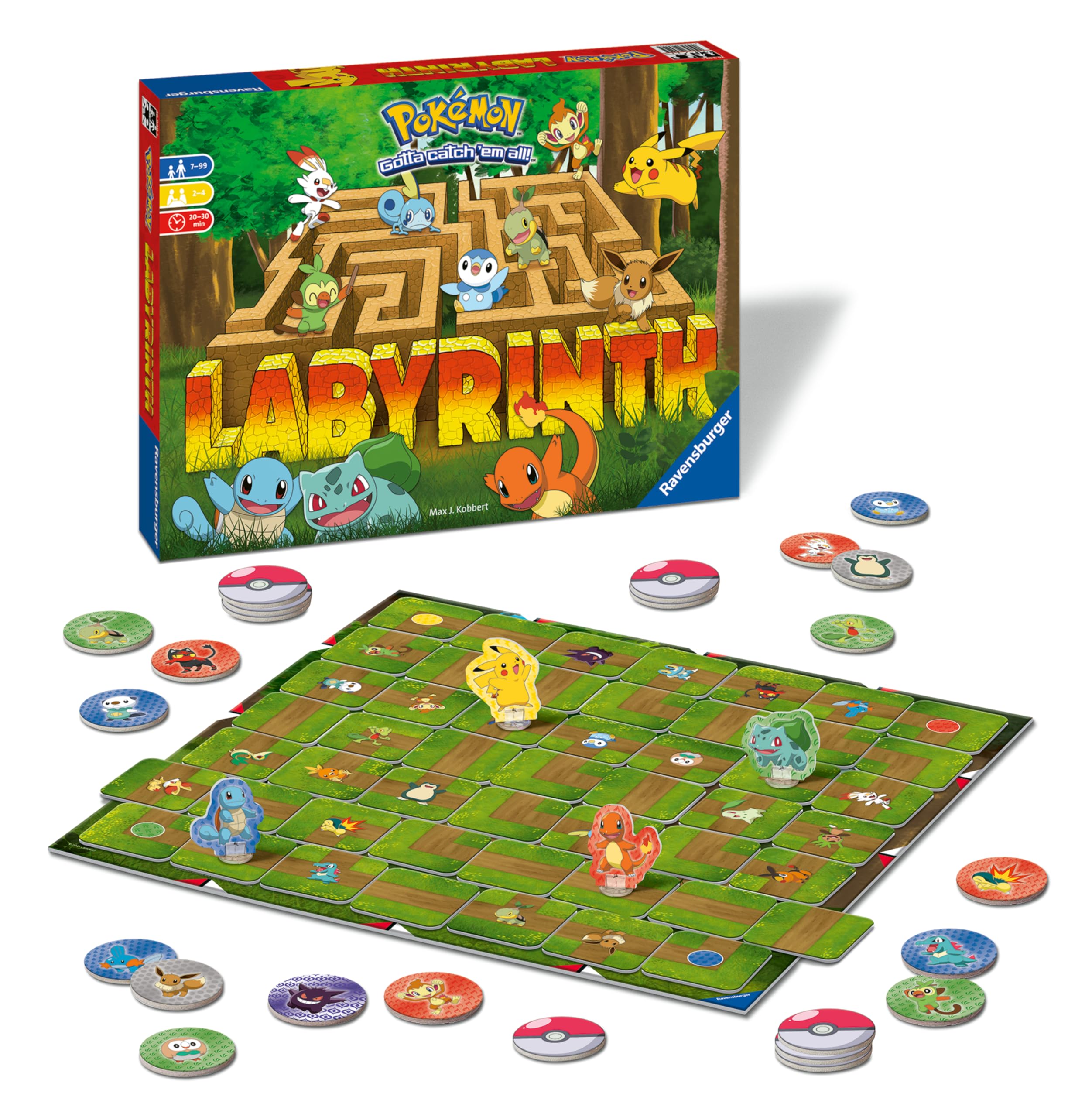 Ravensburger – Jeu de réflexion société Classique – Labyrinthe Pokémon - Enfant et Famille – 2 à 4 Joueurs dès 7 Ans – Mixte – 26949 (Multilingue – Français Inclus) 4005556269495