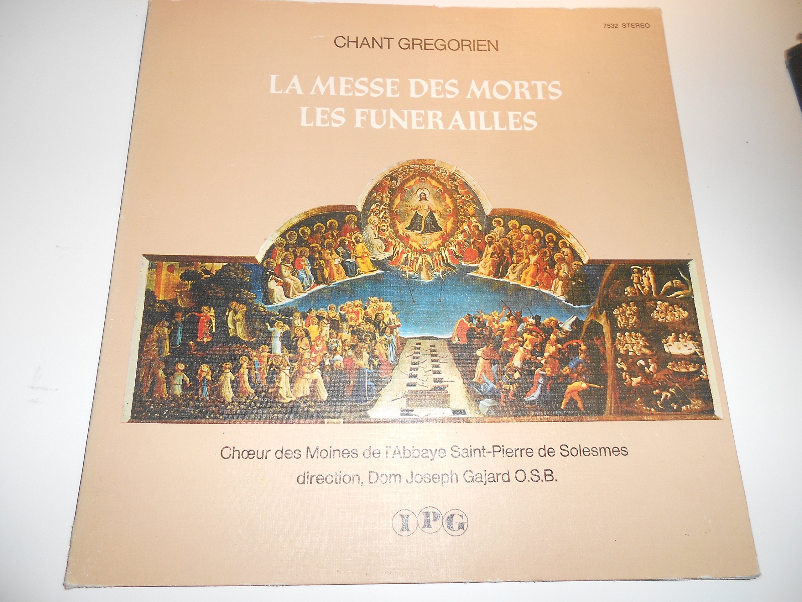 chant grégorien : la messe des morts - les funérailles (33 tours) 
