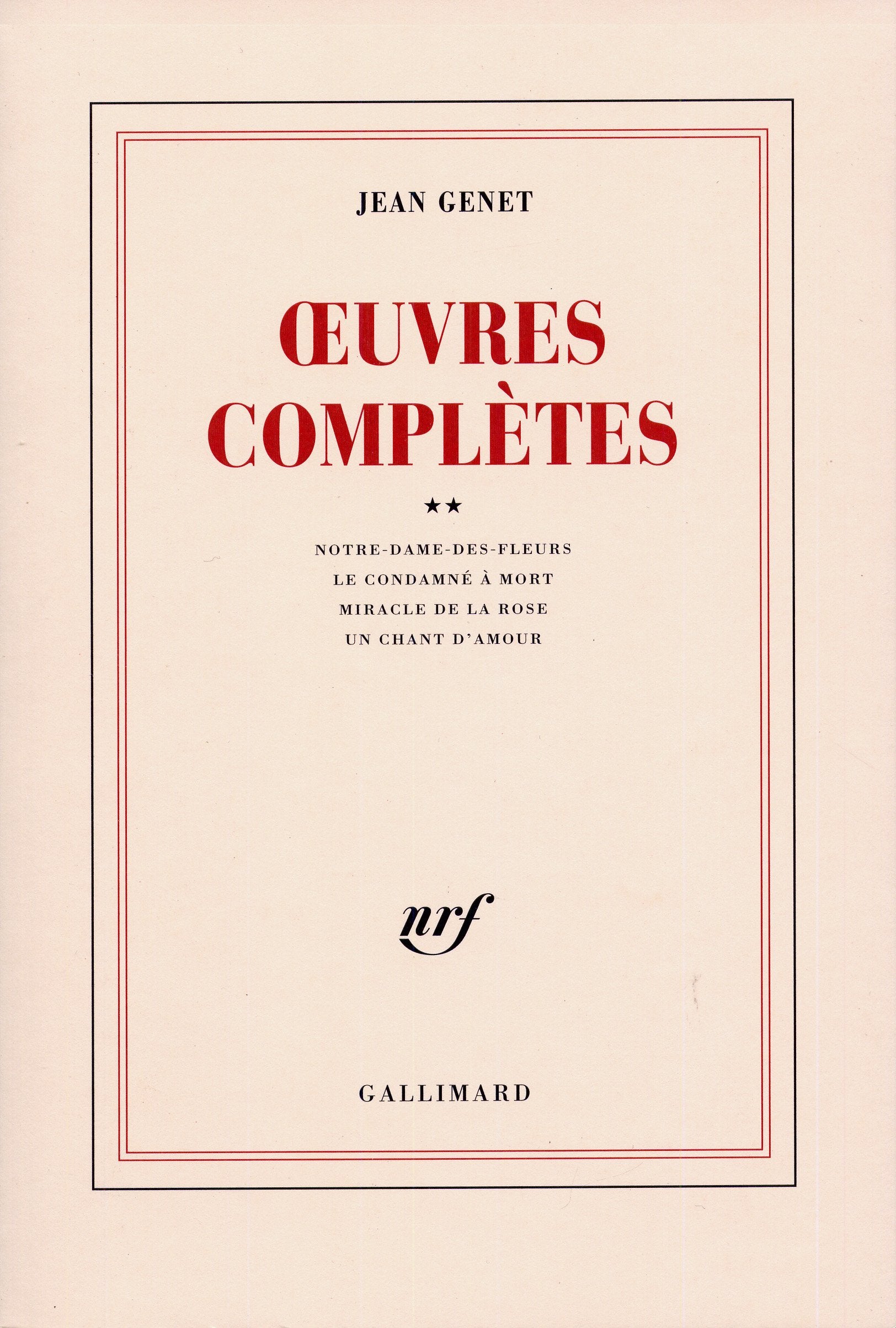 Oeuvres complètes, tome 2 9782070227242