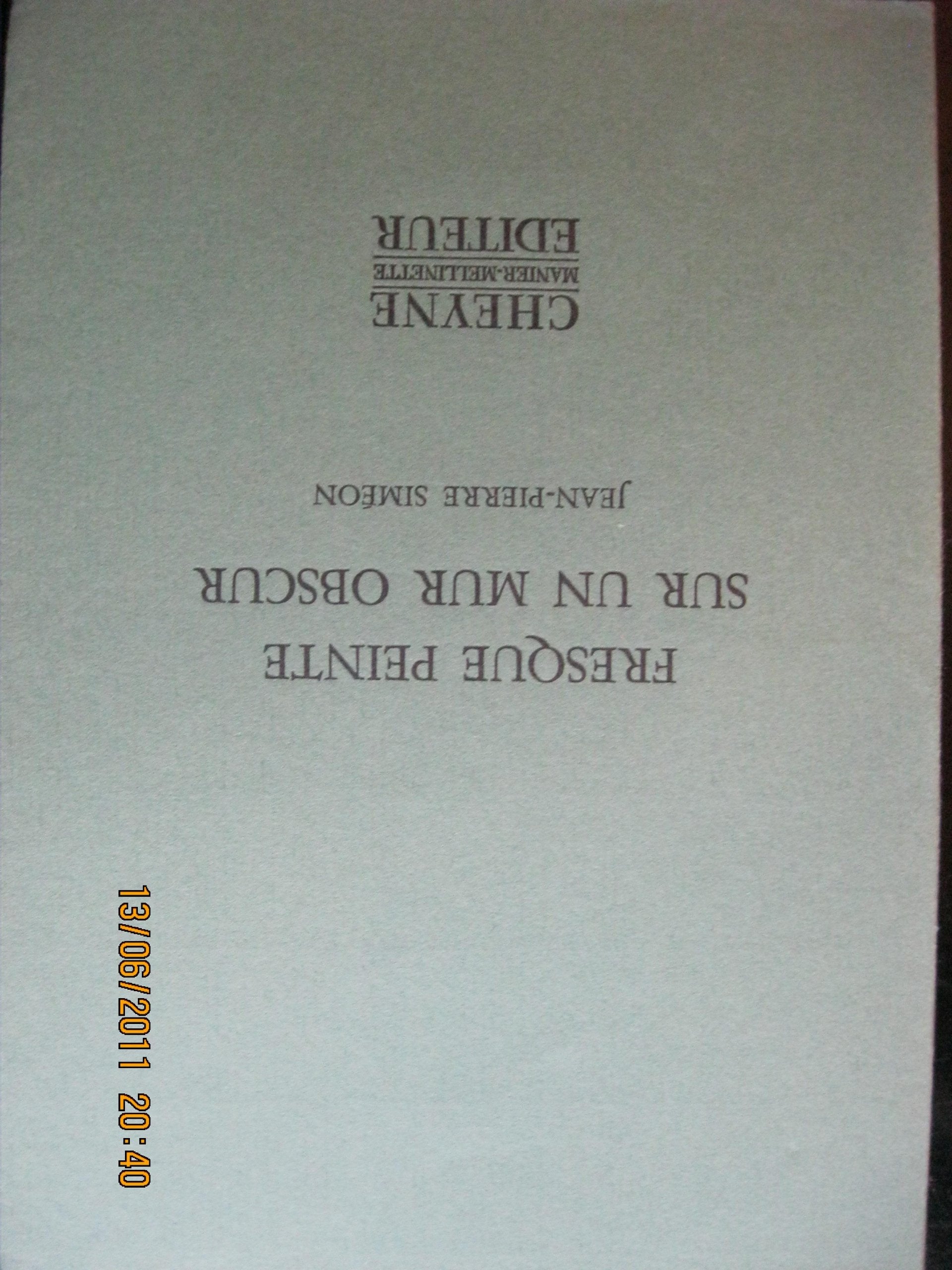 Fresque Peinte Sur Un Mur Obscur 9782841160686