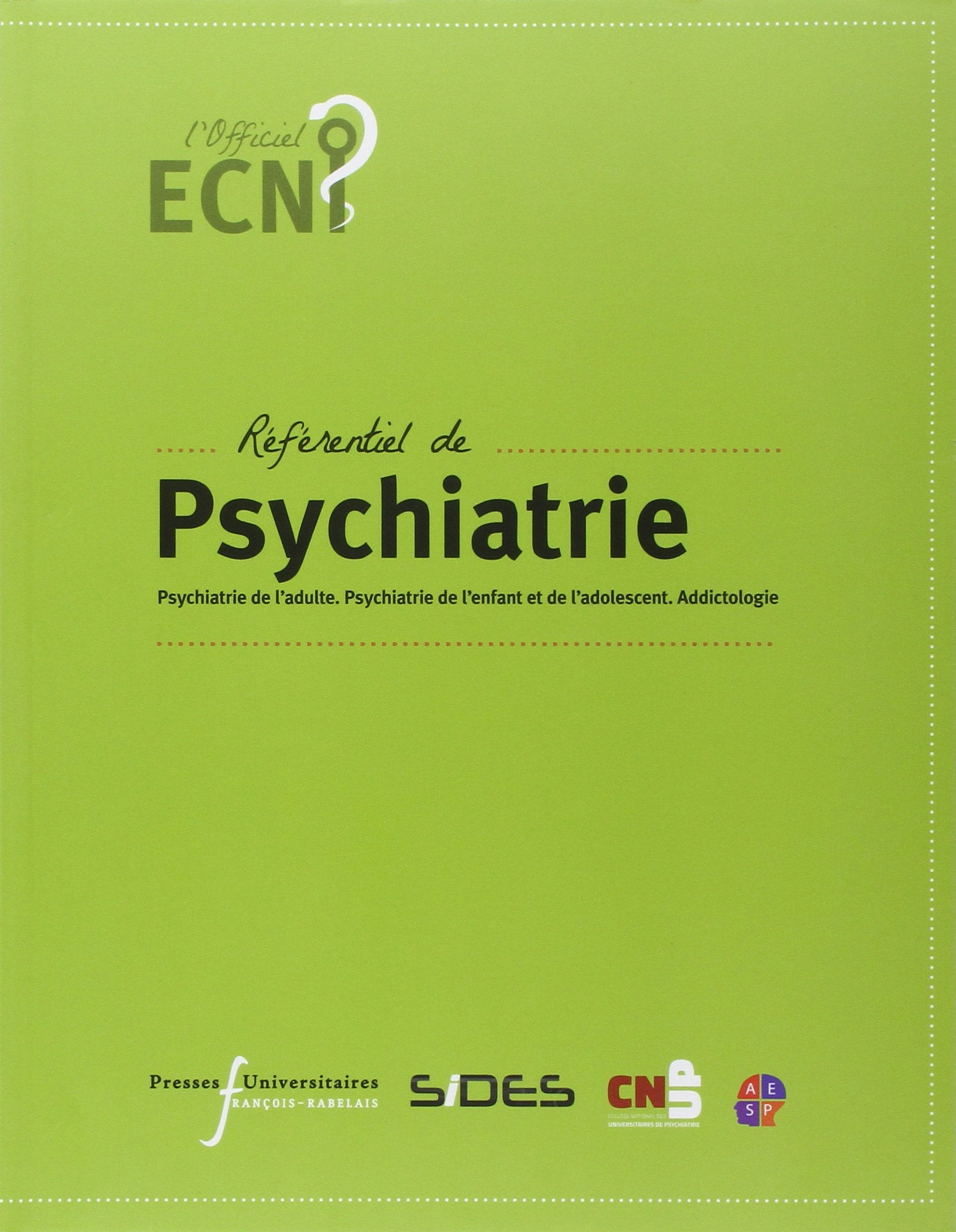 ECN REFERENTIEL DE PSYCHIATRIE 9782869063778