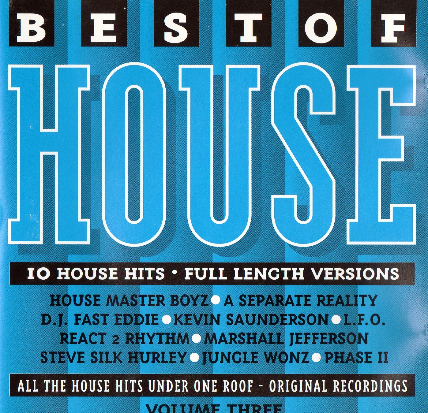 Best of House 3 (10 Full Length Versions, 1993) [Import] 5018524061822