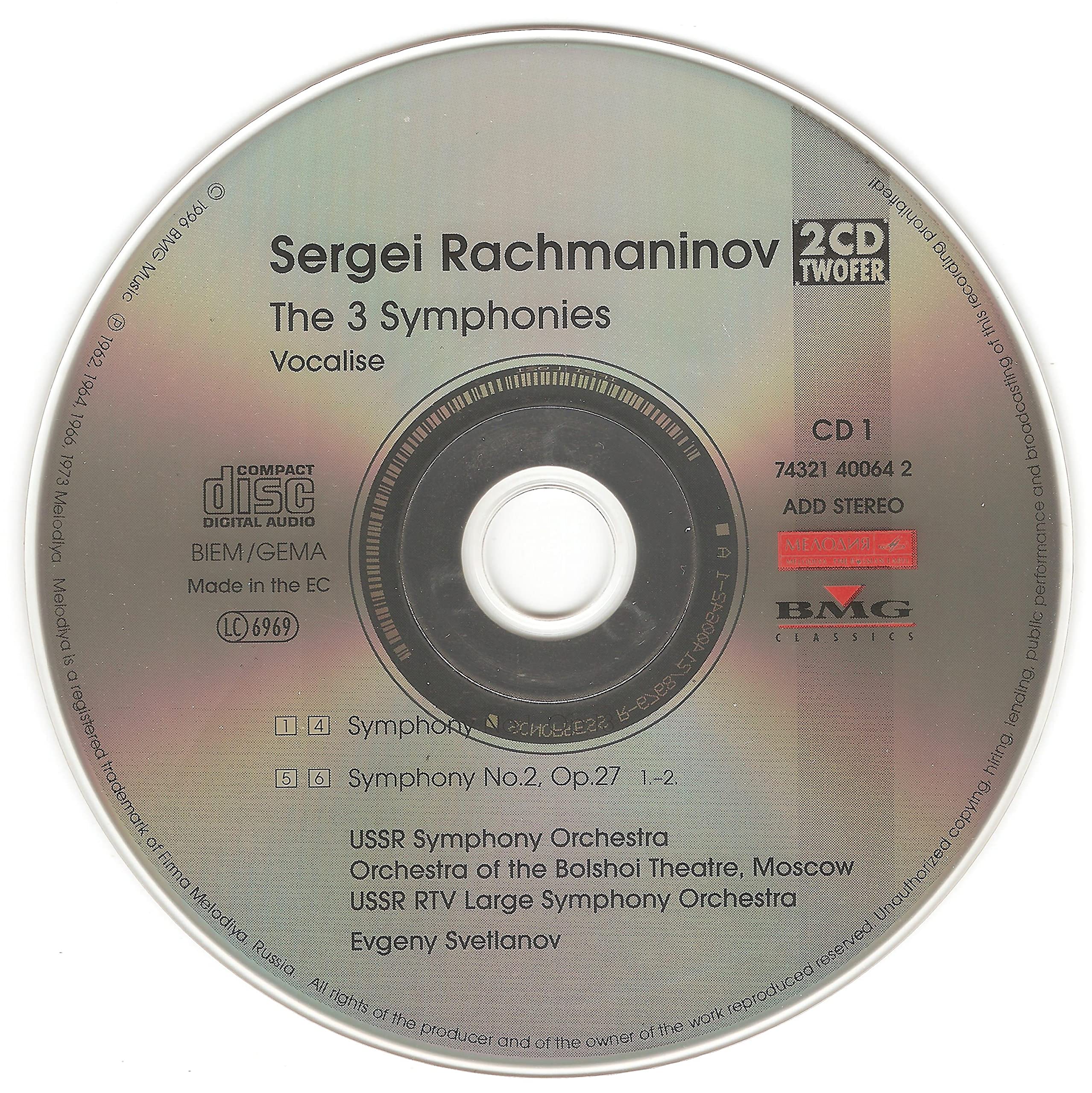 Les Trois Symphonies 0743214006429