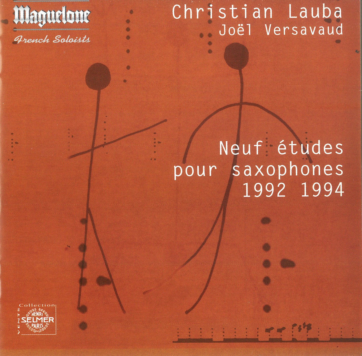 Lauba : Neuf Études pour Saxophones 1992-1994 3576071111237