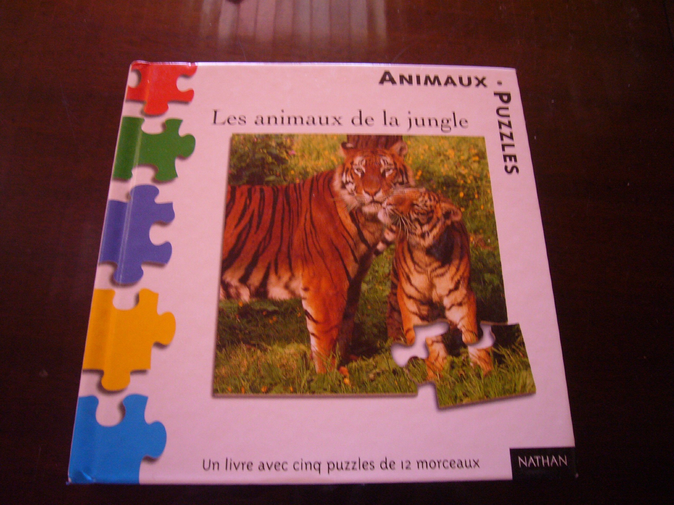 Les Animaux de la jungle (1 livre + 5 puzzles de 12 morceaux) 9782092011508