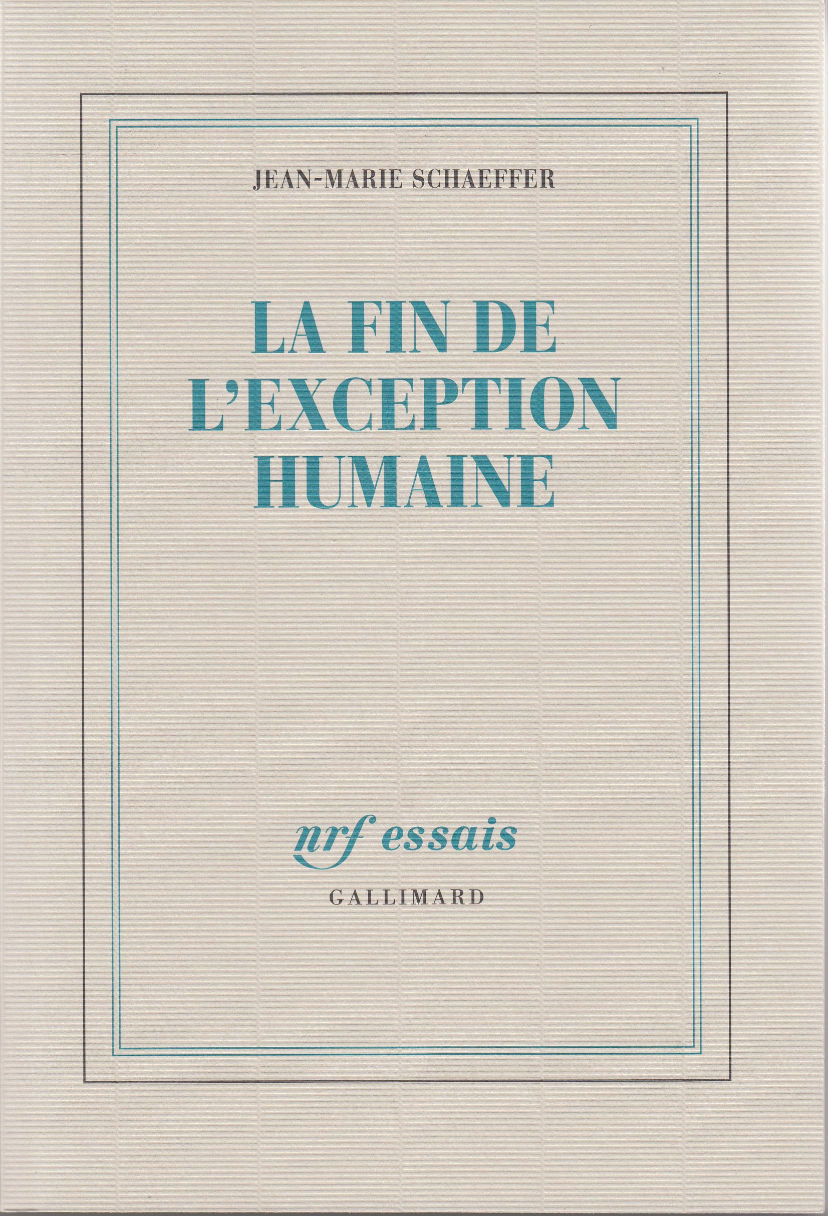 La fin de l'exception humaine 9782070749997