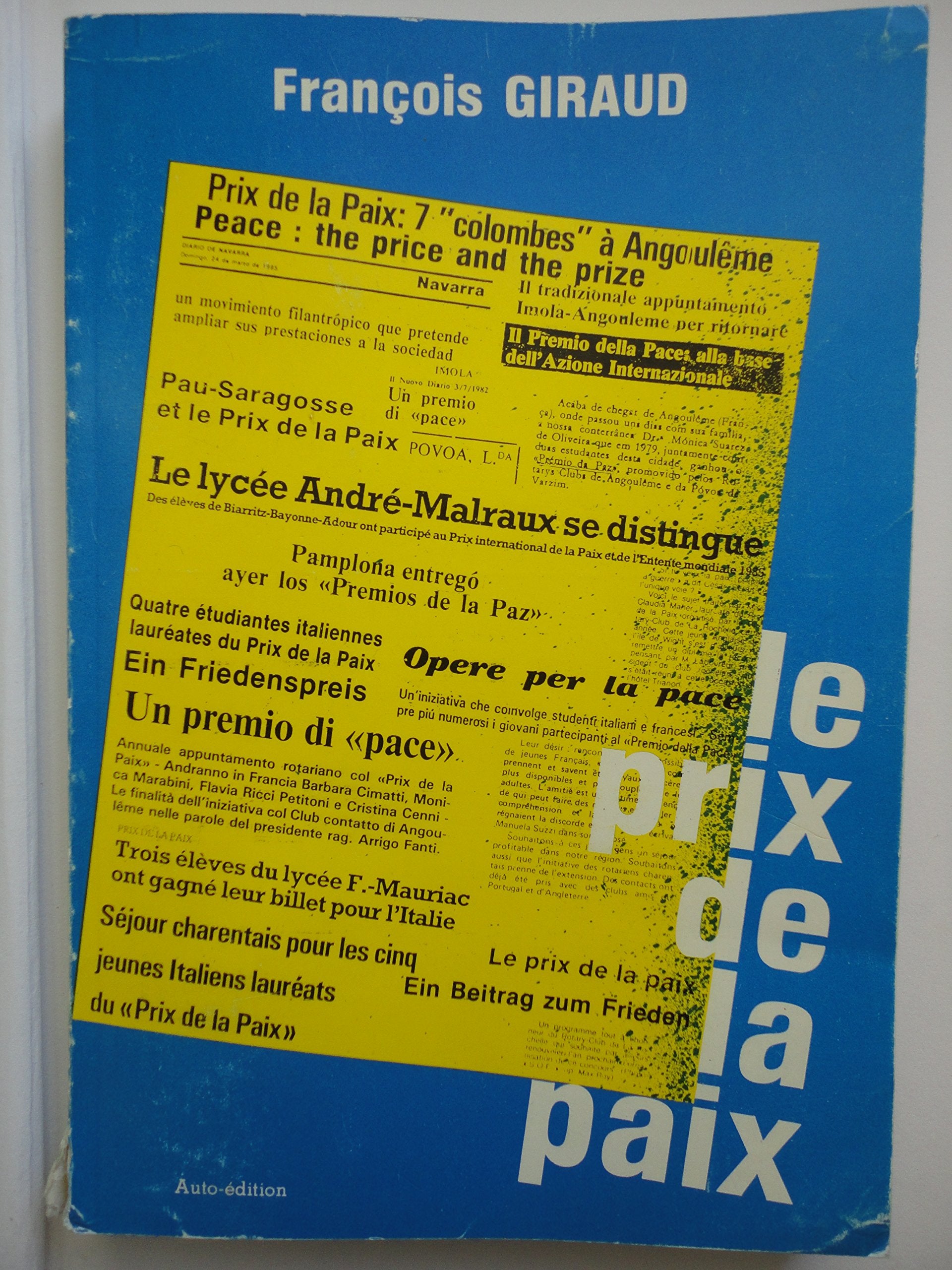 Le Prix de la paix 9782950114303