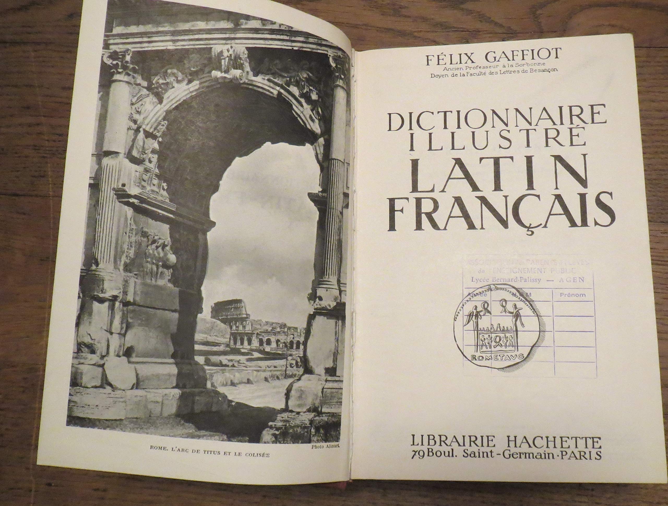 Dictionnaire illustré latin français 