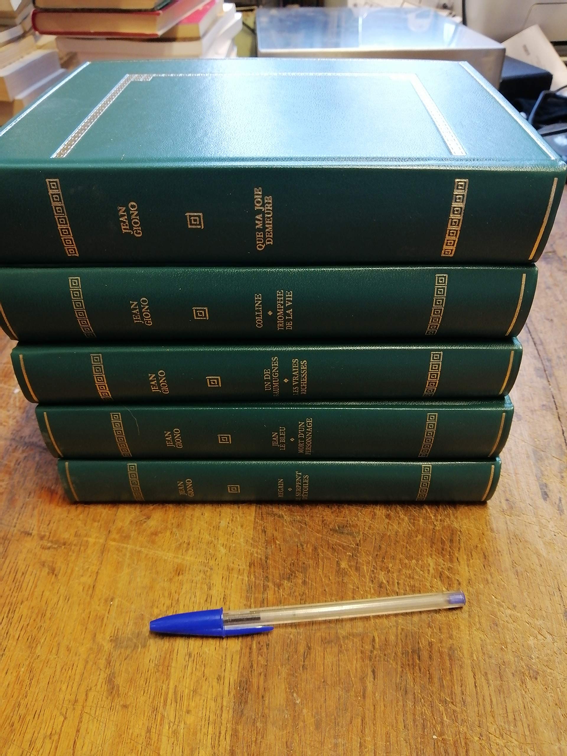 lot 5 livres Jean Giono - Les immortels chefs-d'Oeuvre - : Colline suivi de Triomphe de la vie - que ma joie demeure - un de Baumugne 