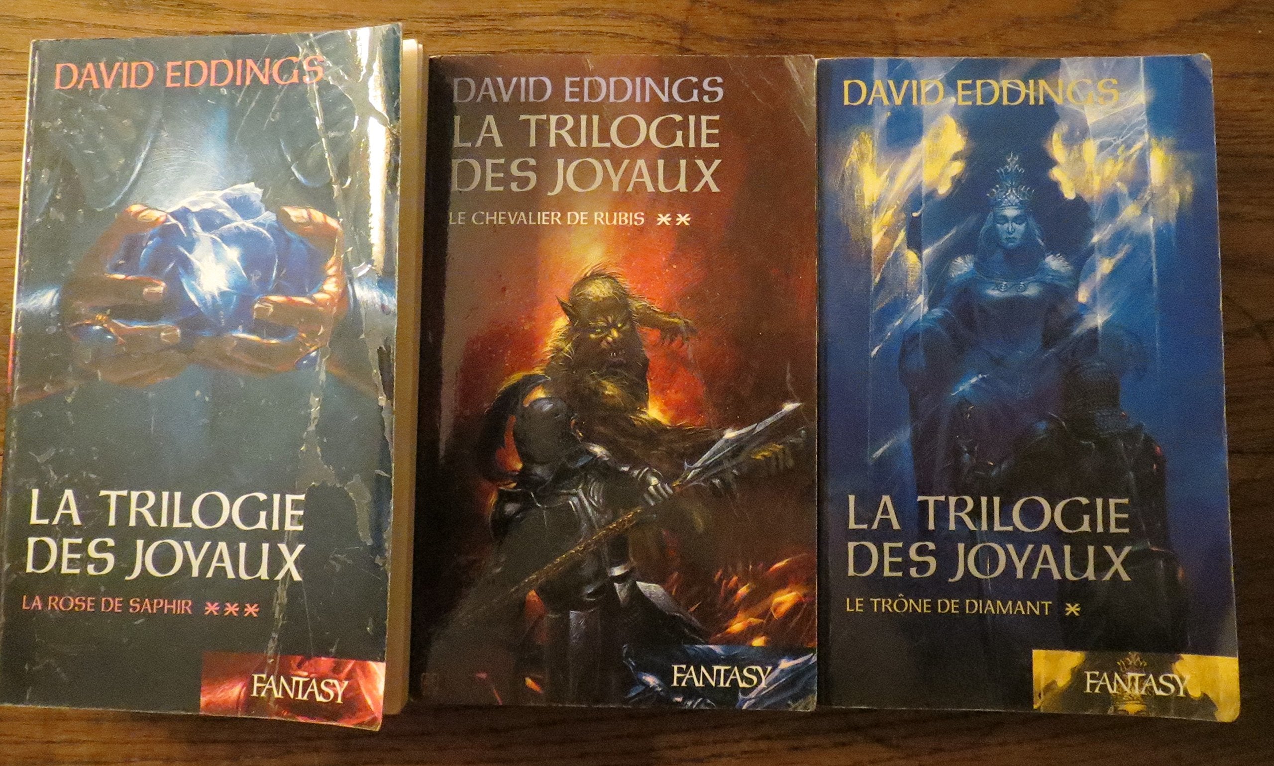 LA TRILOGIE DES JOYAUX - EN 3 VOLUMES / LE TRONE DE DIAMANT + LE CHAVALIER DE RUBIS + LA ROSE DE SAPHIR / COLLECTION FANTASY. 